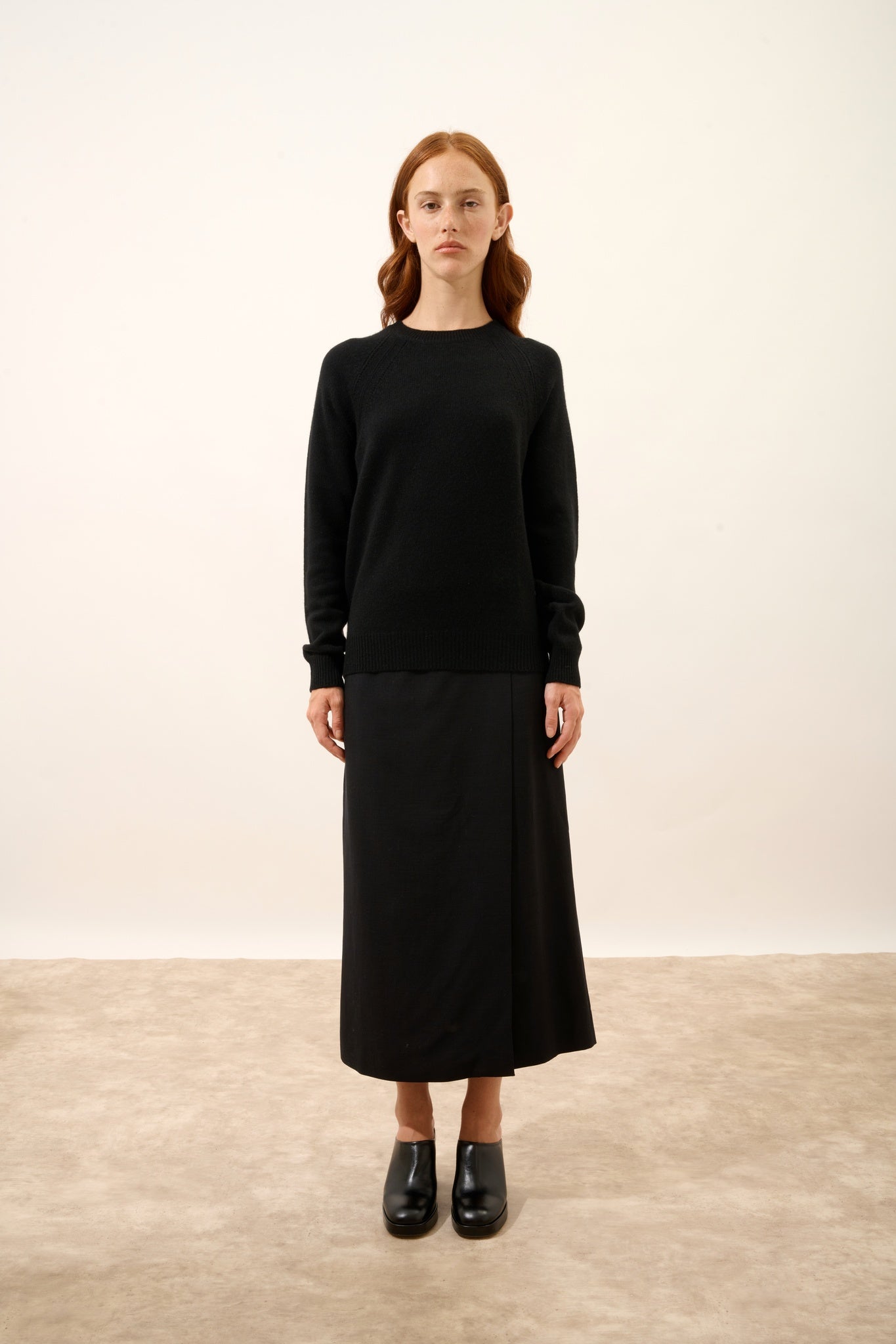 AREQUIPA pull col rond noir