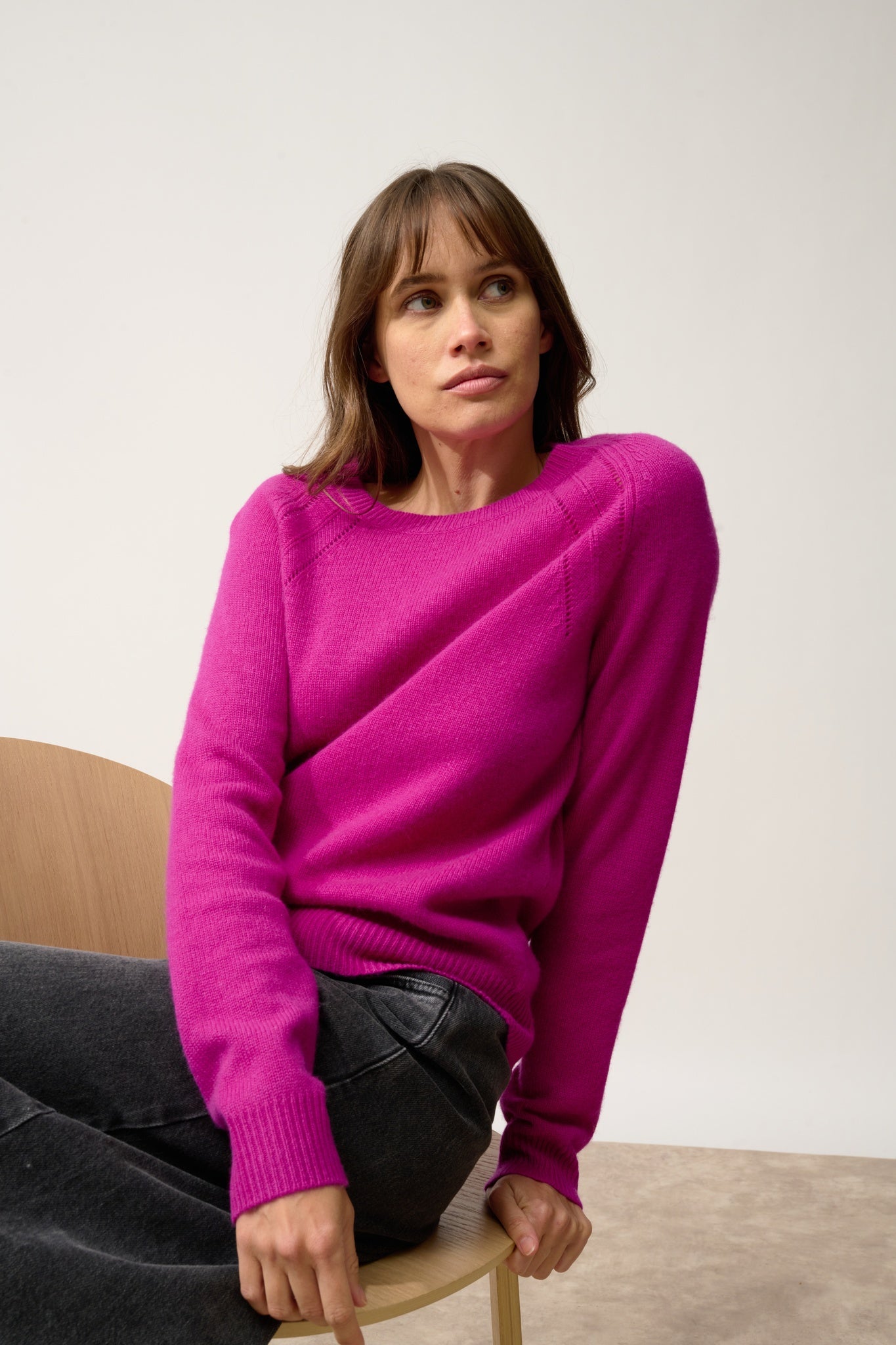 AREQUIPA purple crew neck sweater