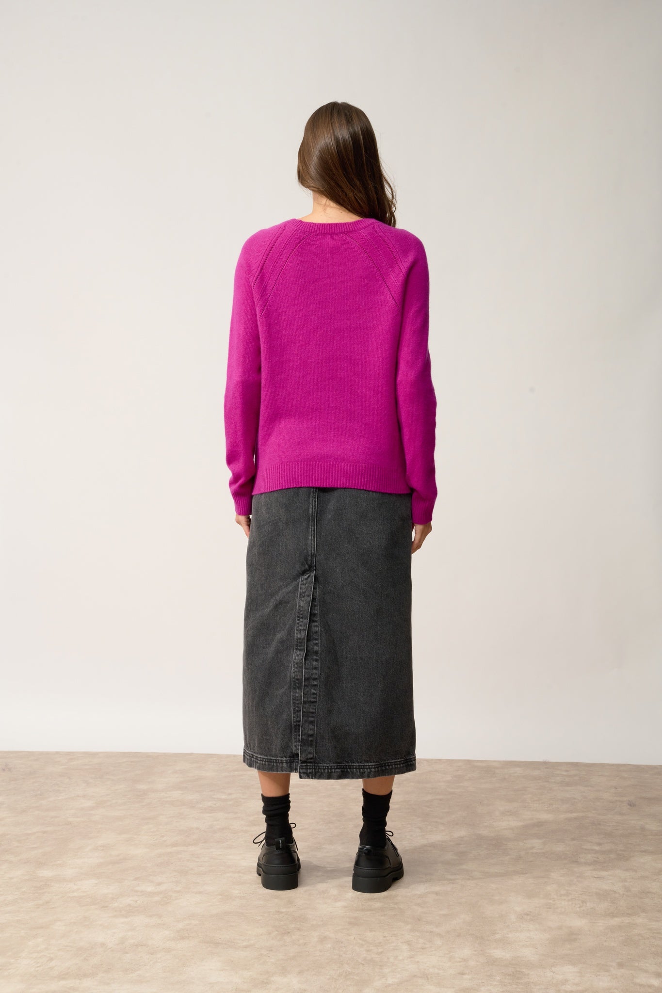 AREQUIPA pull col rond violine