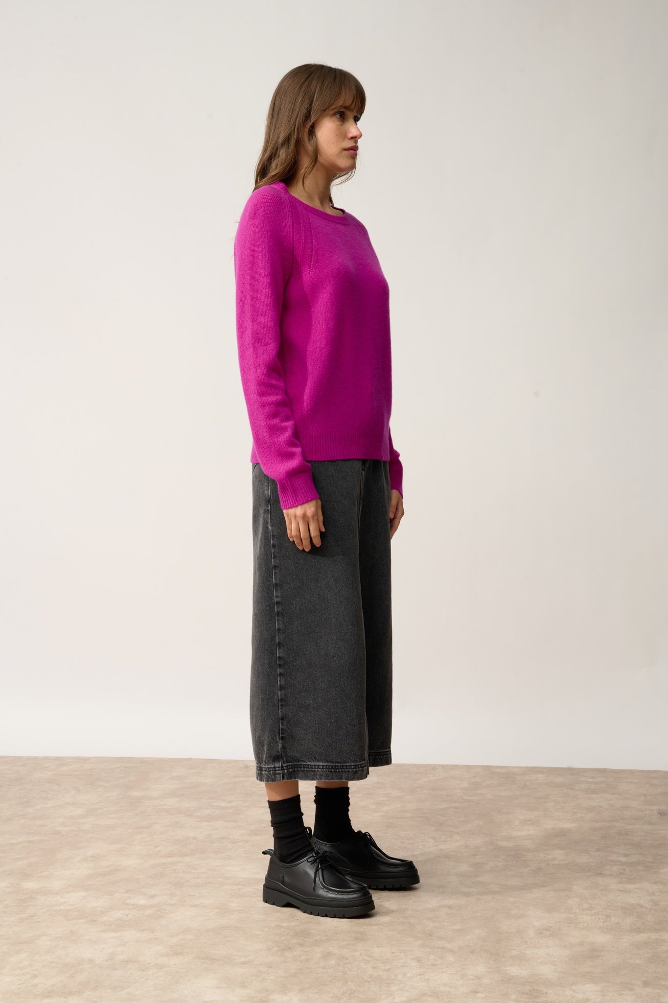 AREQUIPA pull col rond violine