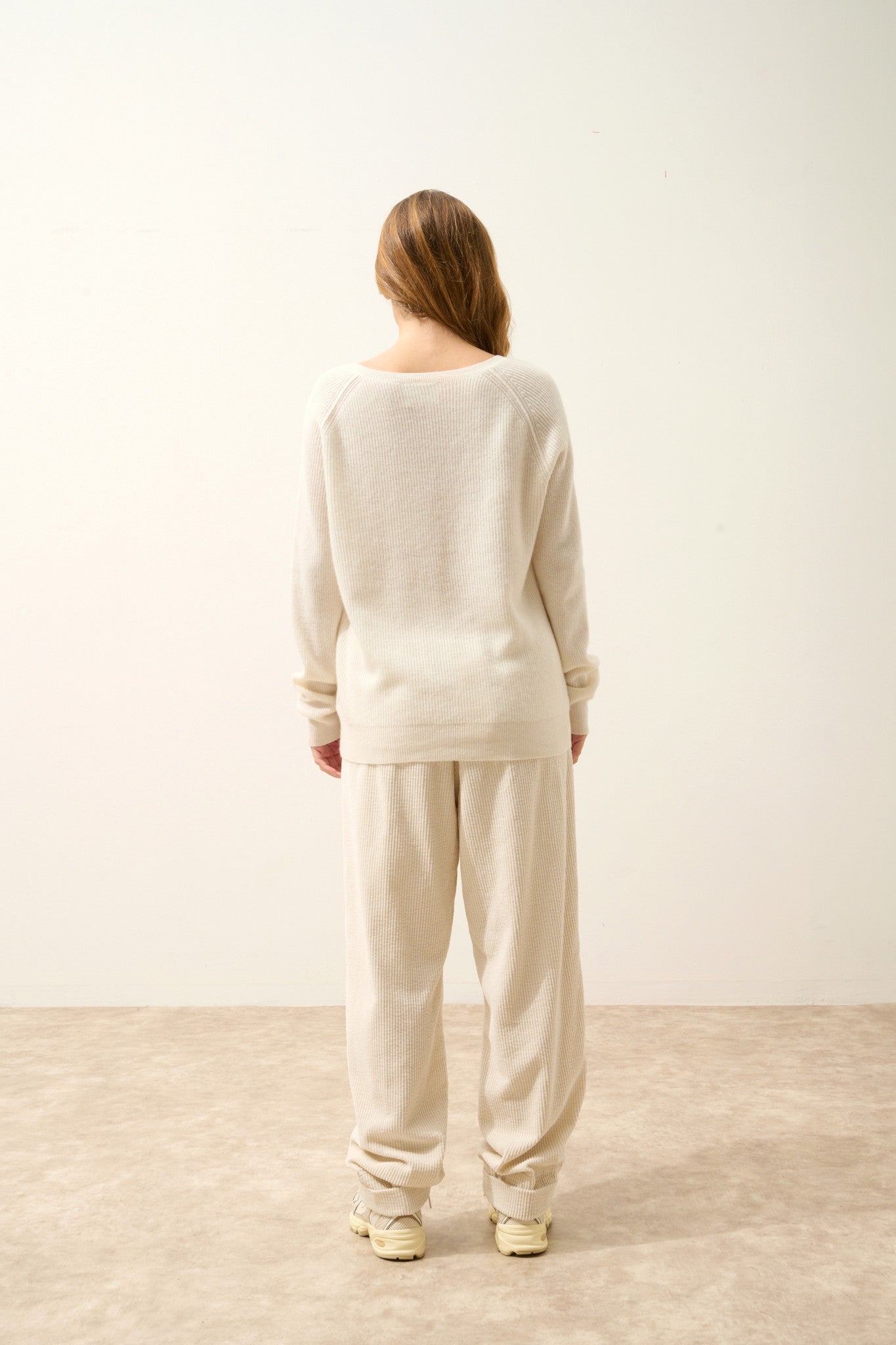 arista pull col v ivoire 100% cachemire