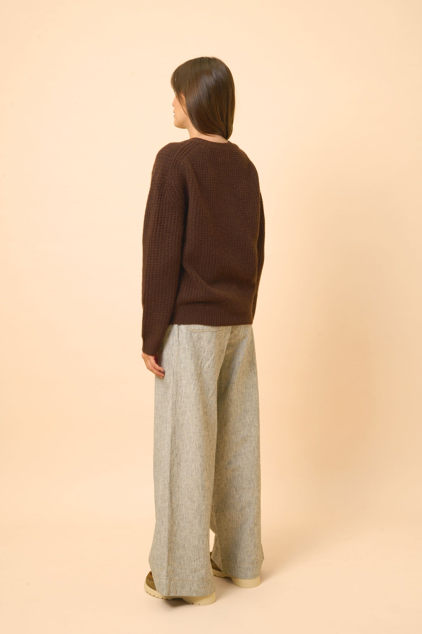 ASSAM pull col rond café