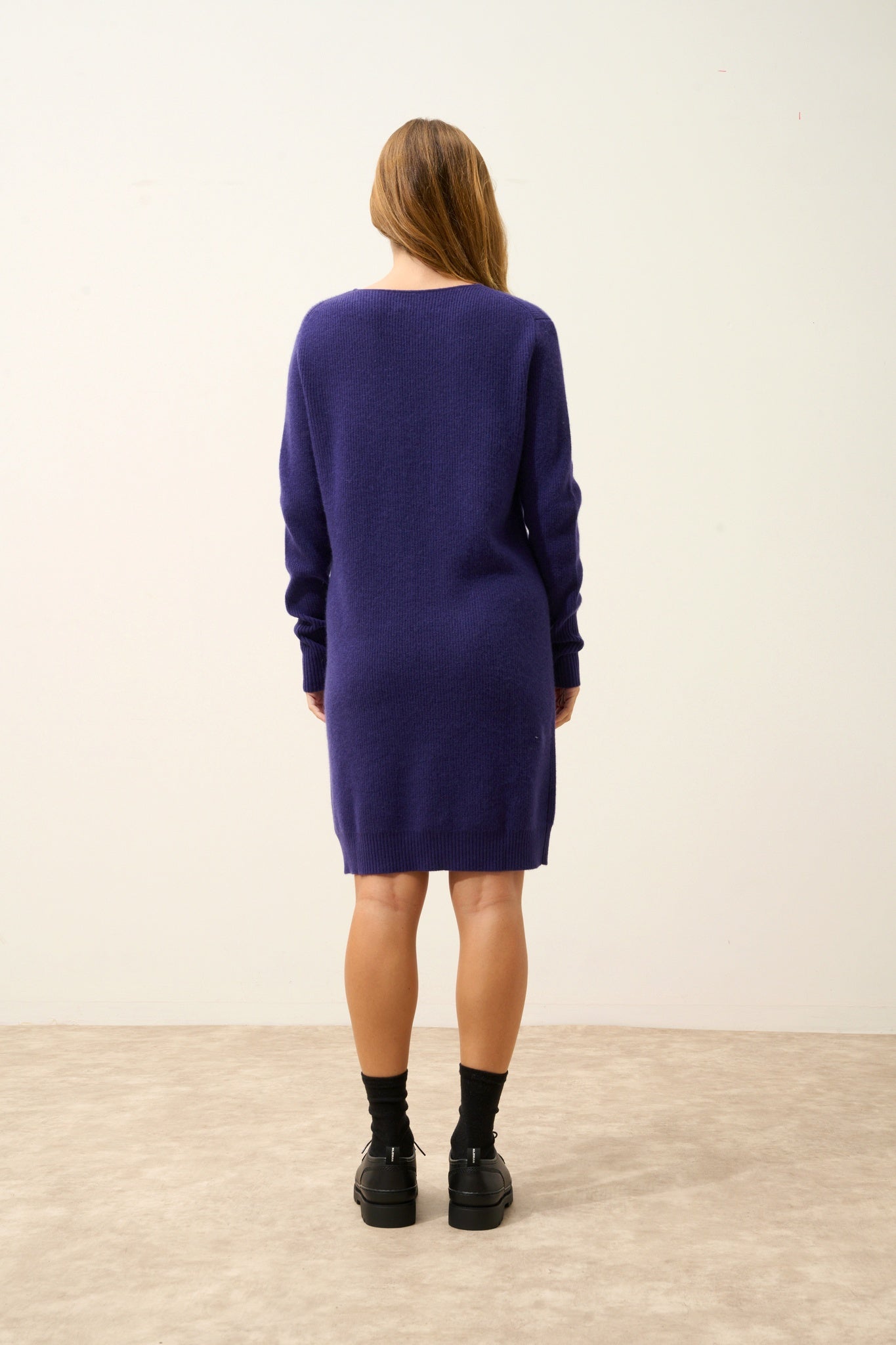AURÉLINE robe col rond purple