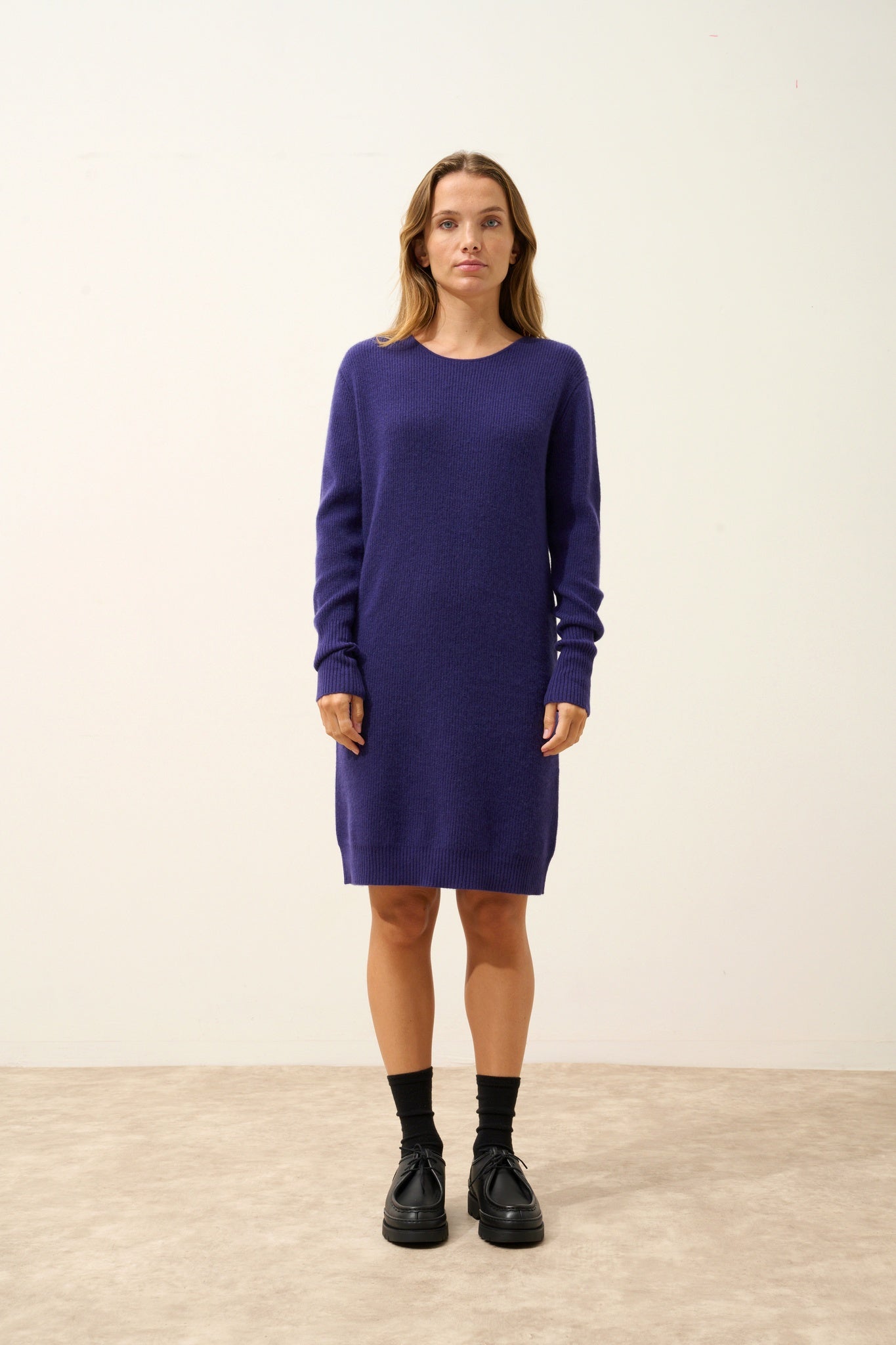 AURÉLINE robe col rond purple