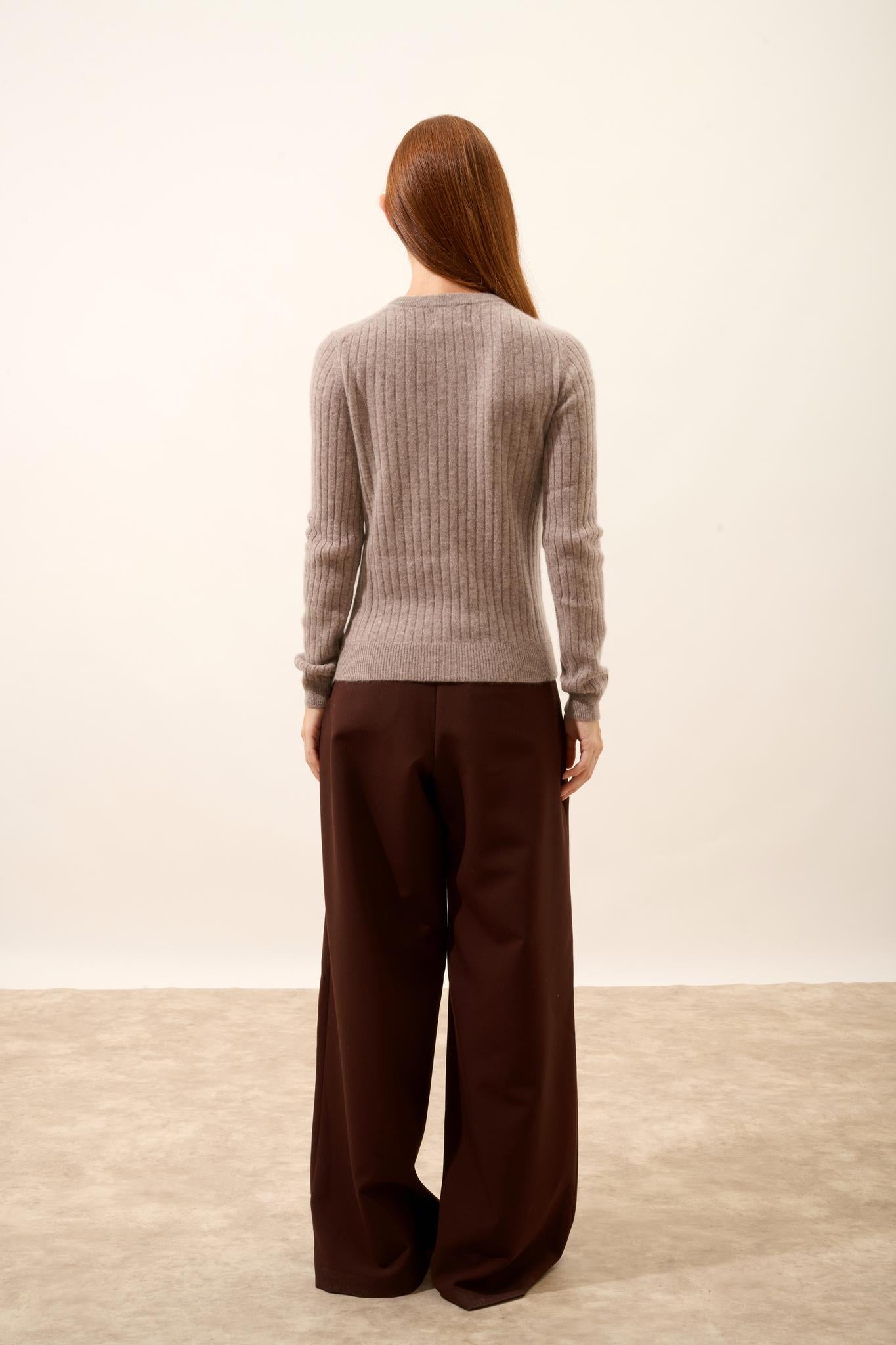 AVANA round-neck sweater mottled caribou