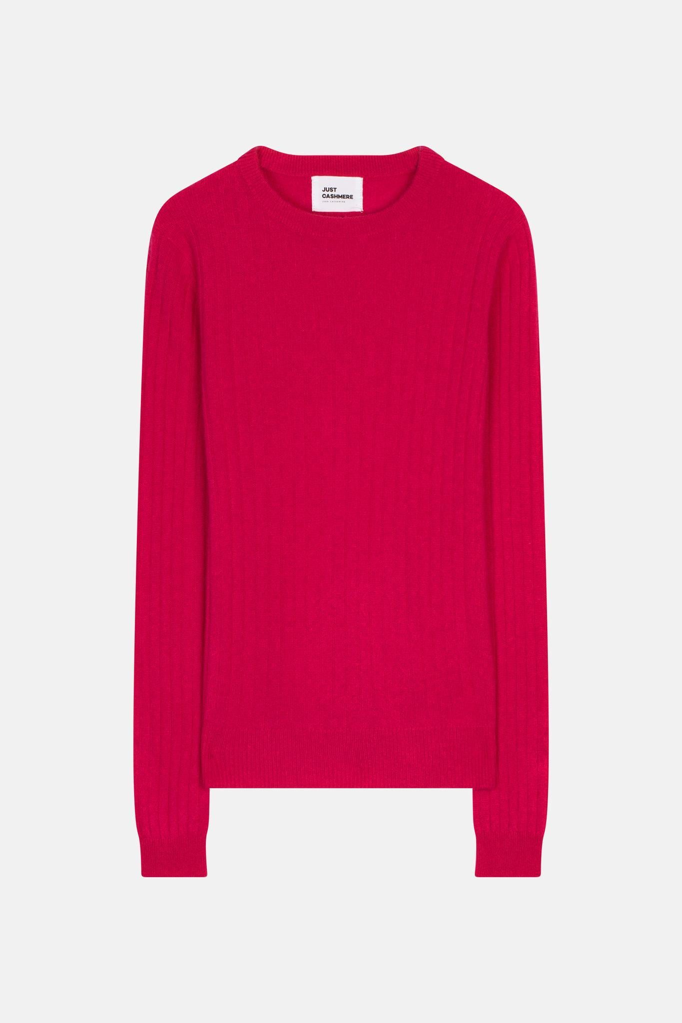 AVANA pull col rond fuchsia