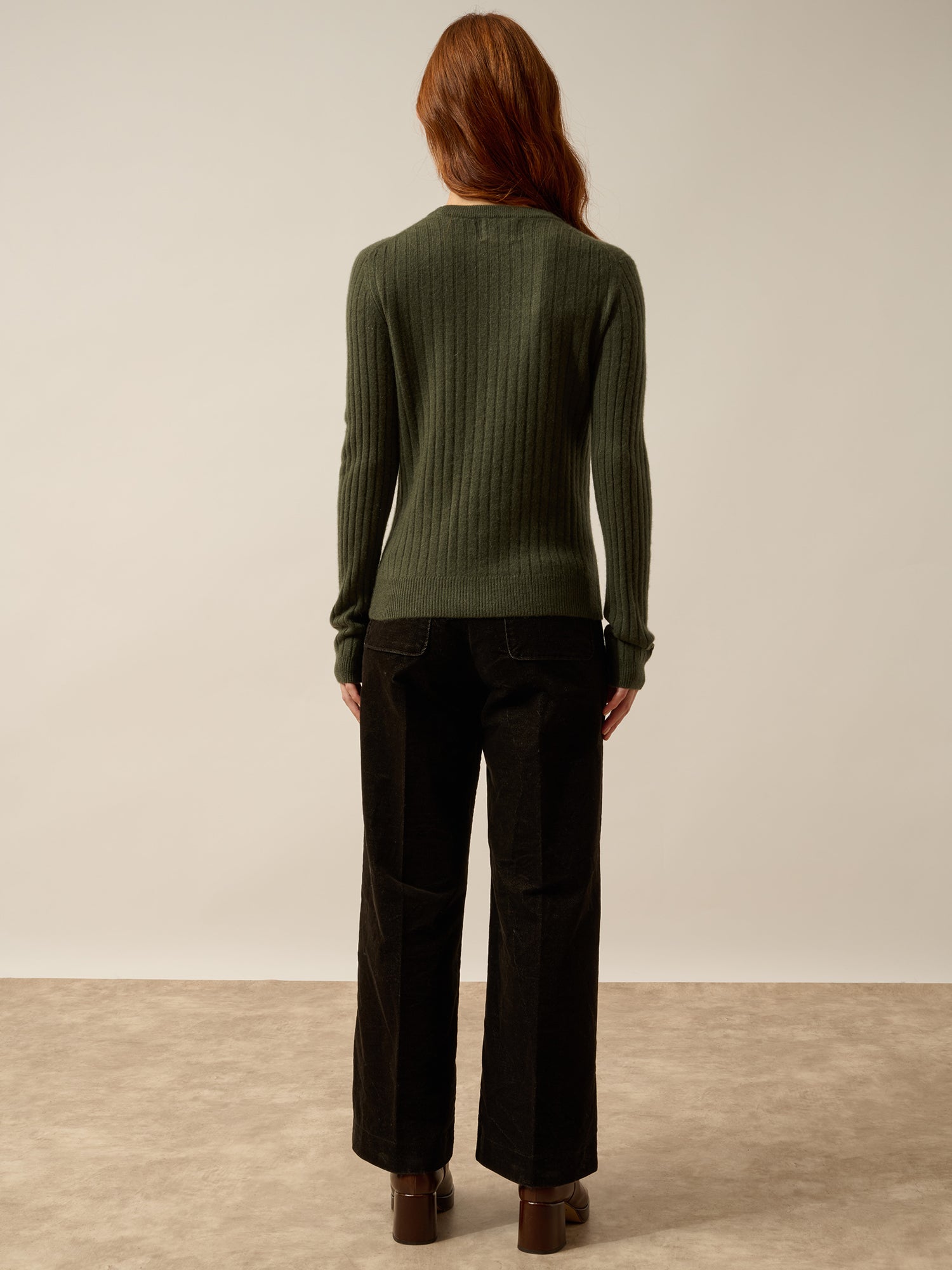 AVANA pull col rond kaki