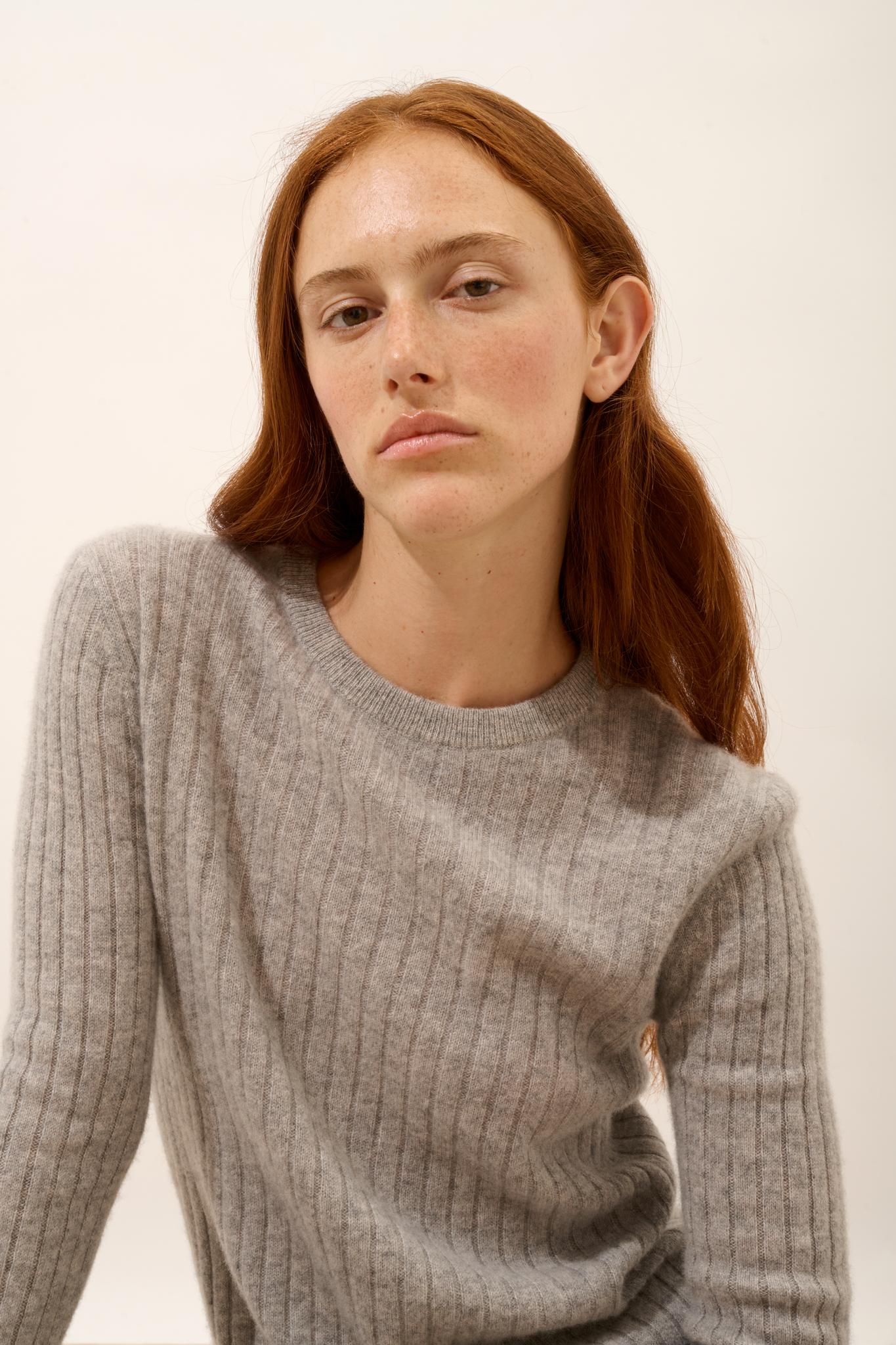 AVANA pull col rond nuage chiné