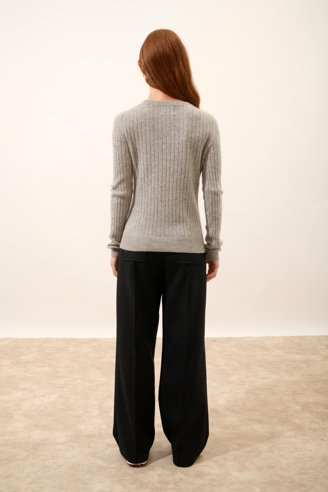 AVANA pull col rond nuage chiné