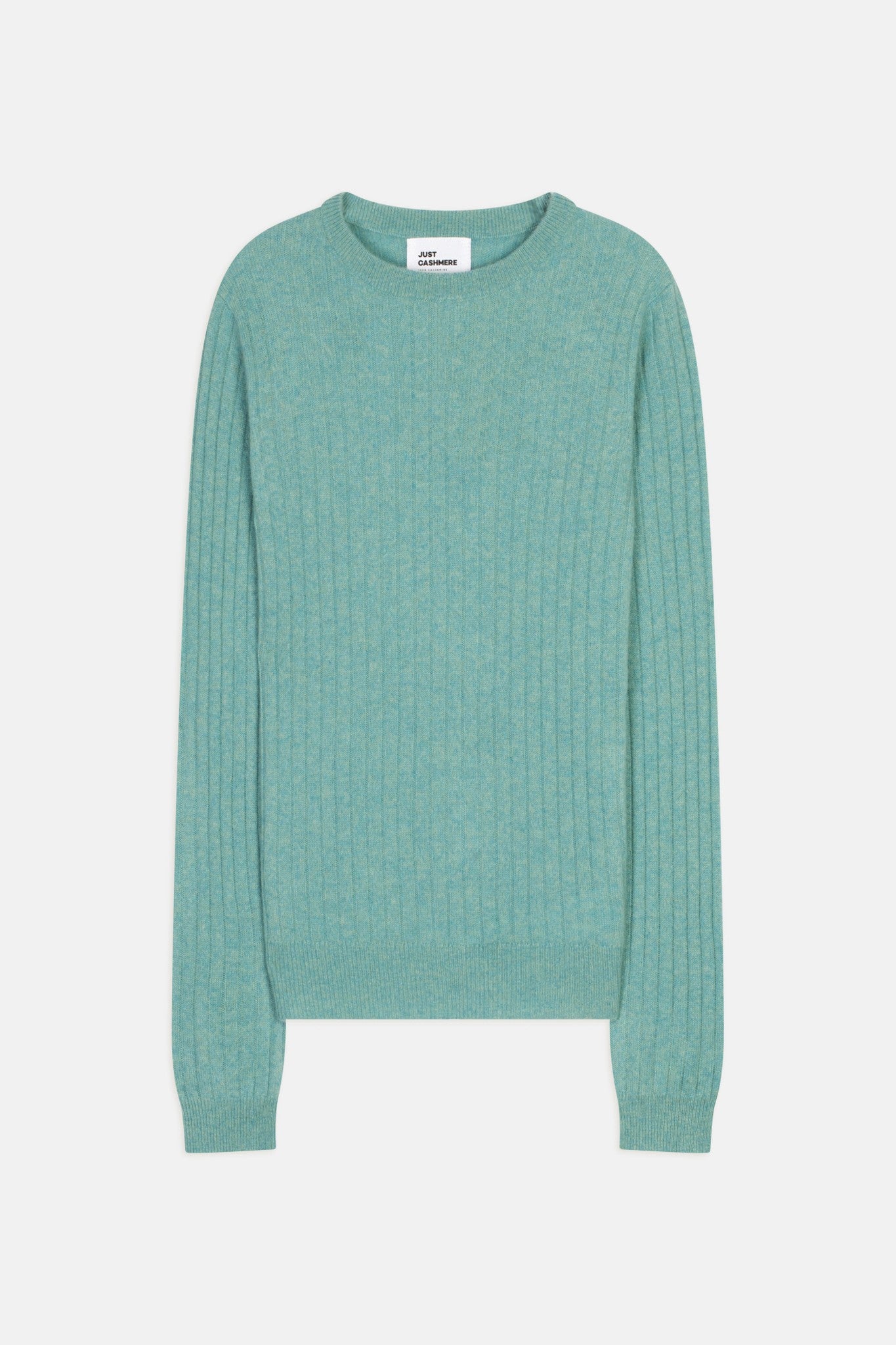 avana pull col rond vert chiné