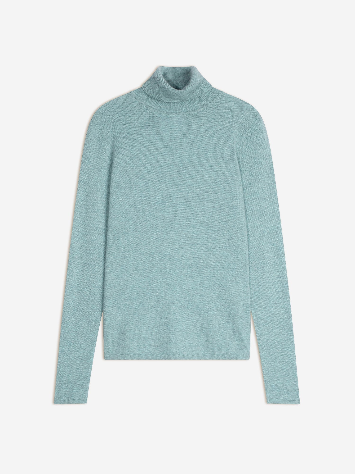 AVA aqua mottled turtleneck sweater