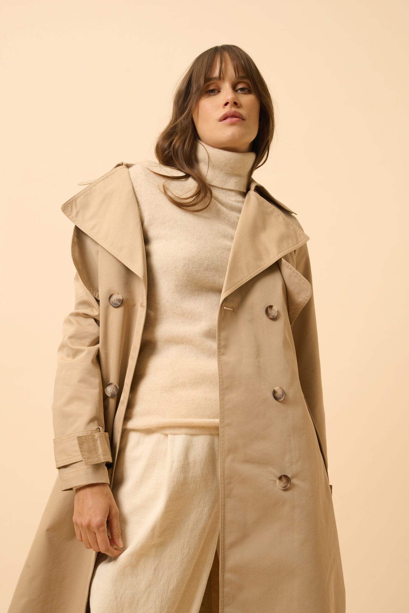 AVA pull col roulé avoine