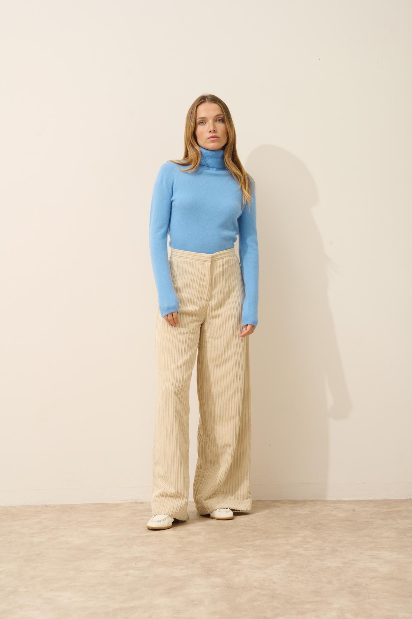 AVA baby blue turtleneck sweater