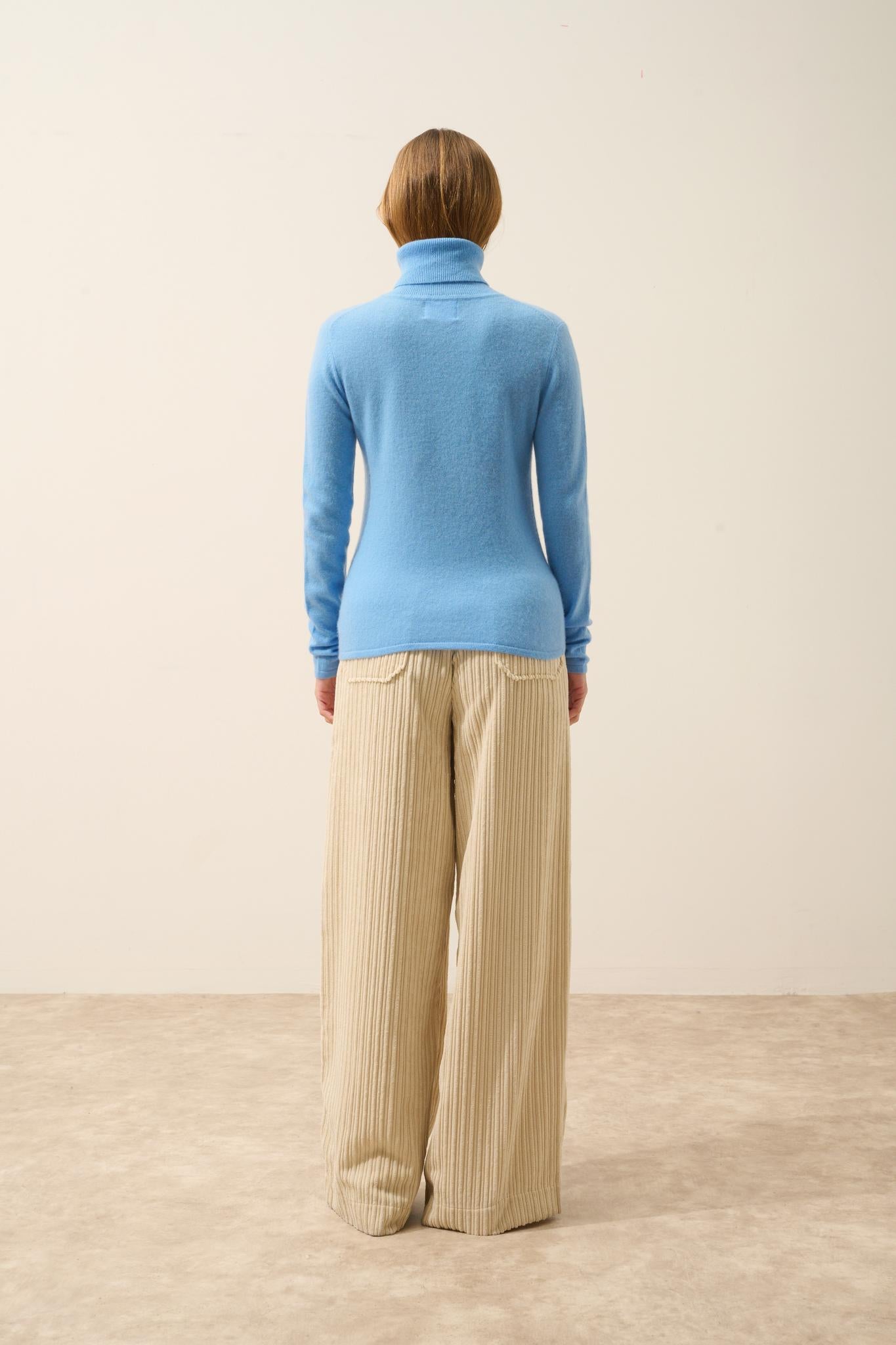 AVA baby blue turtleneck sweater