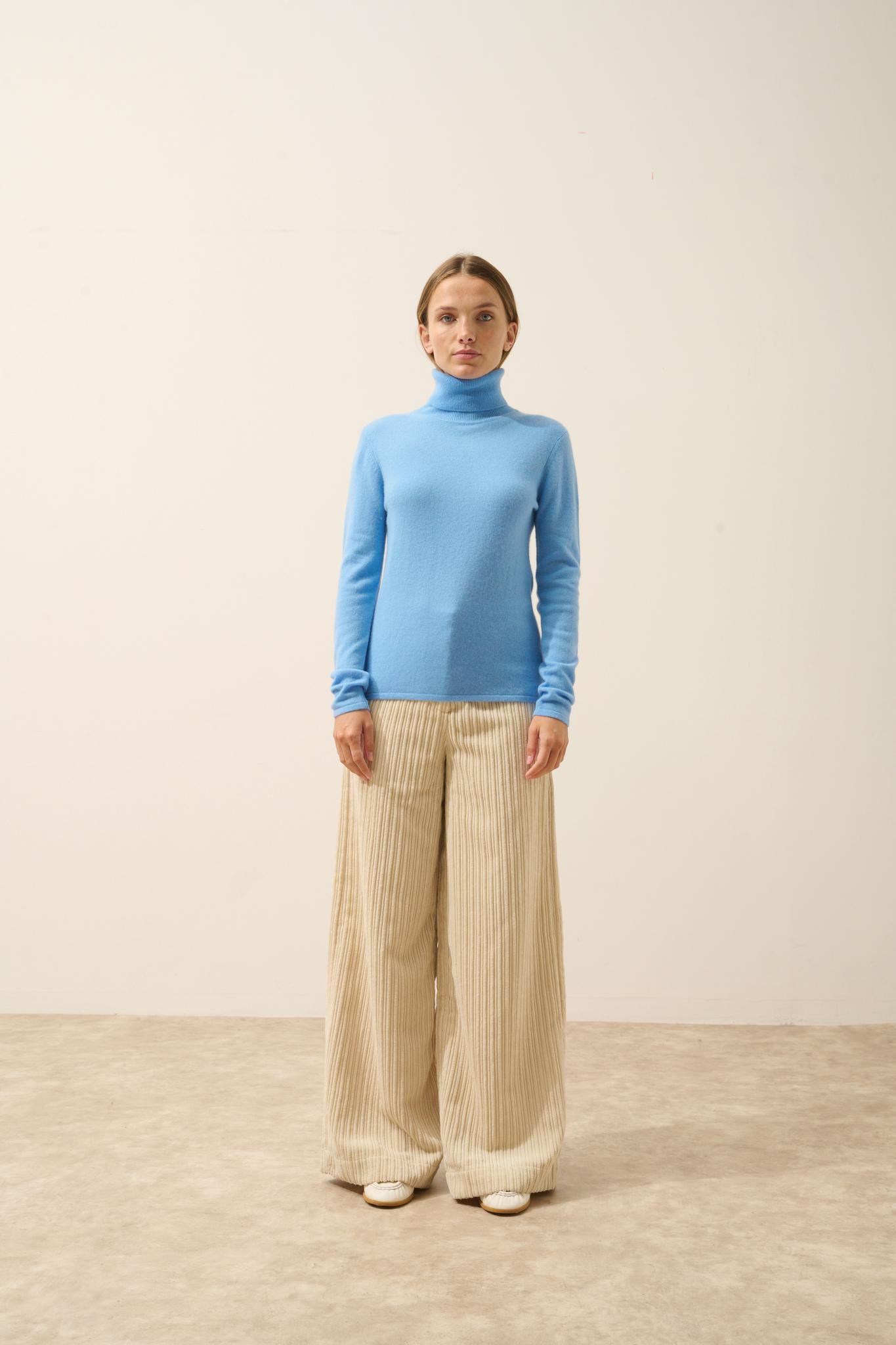 AVA baby blue turtleneck sweater