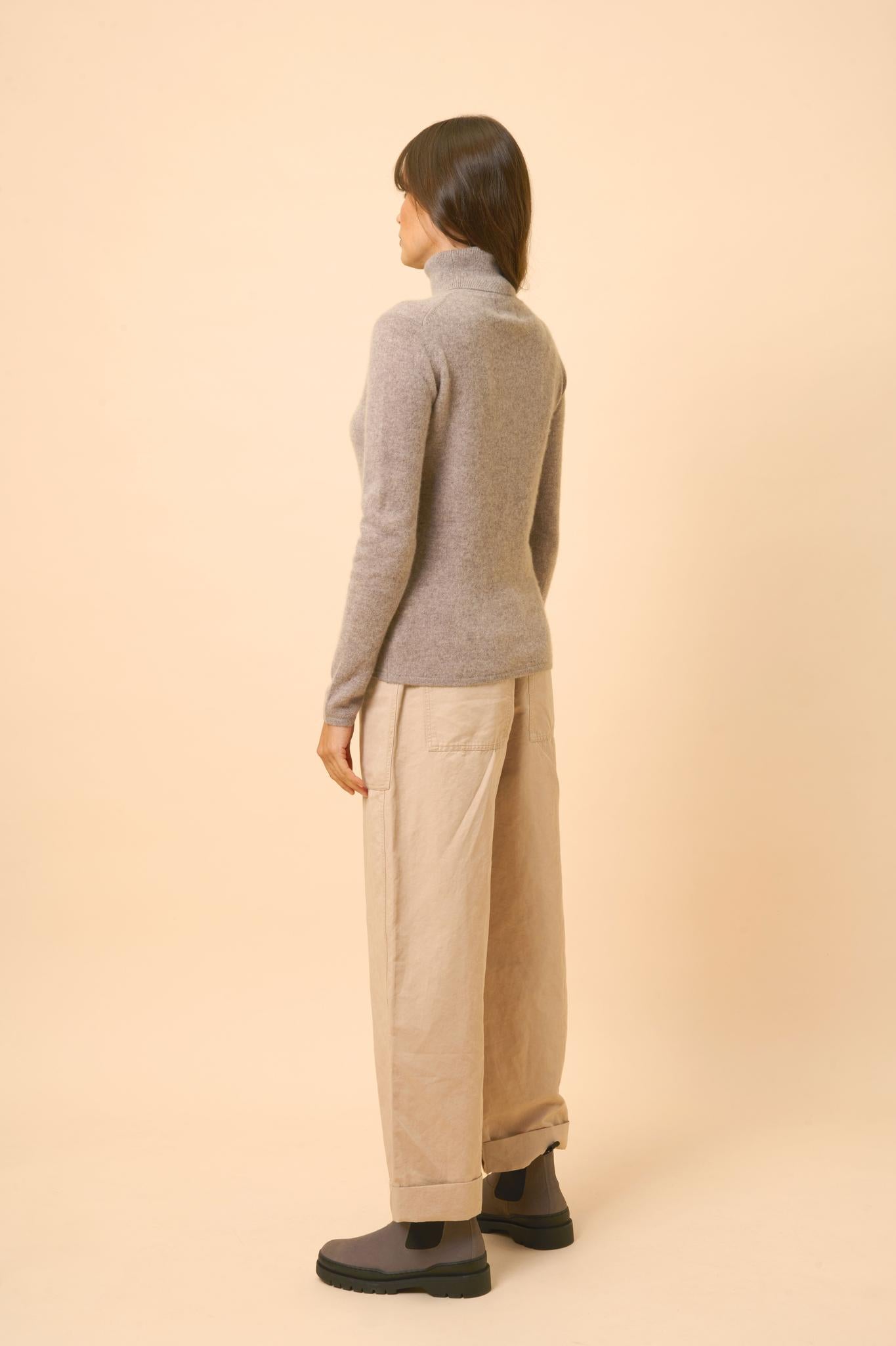 AVA mottled caribou turtleneck sweater