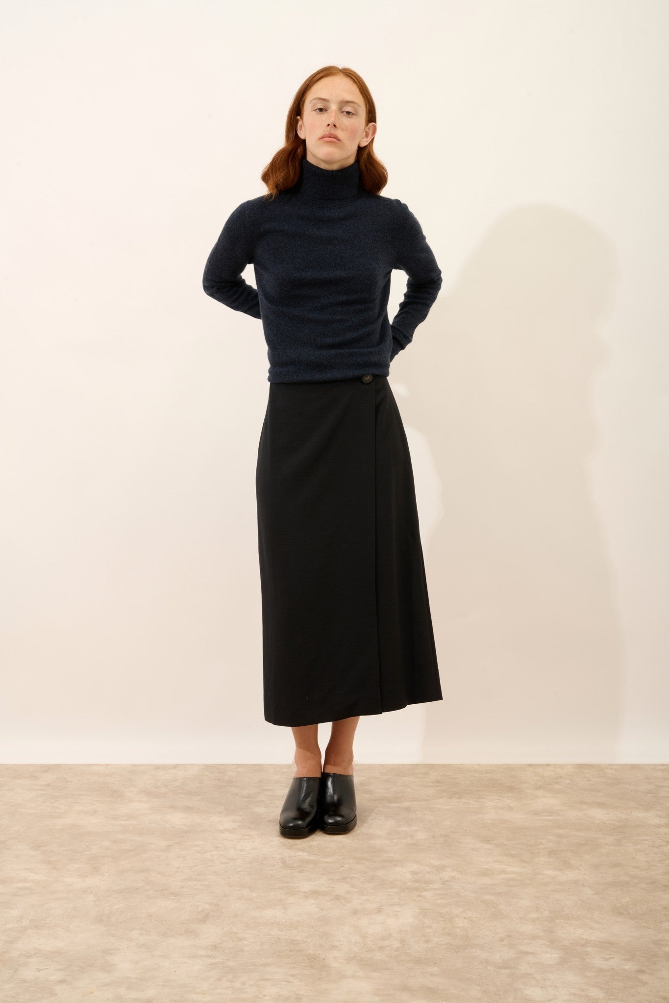 ava pull col roulé caviar 100% cachemire