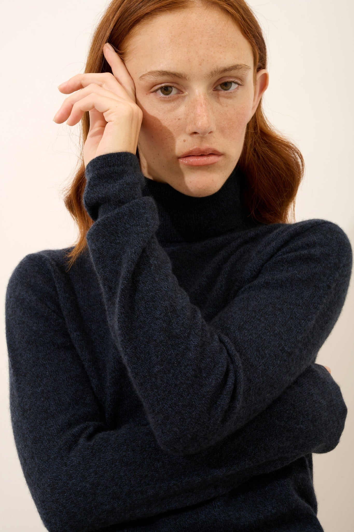 AVA caviar roll neck sweater