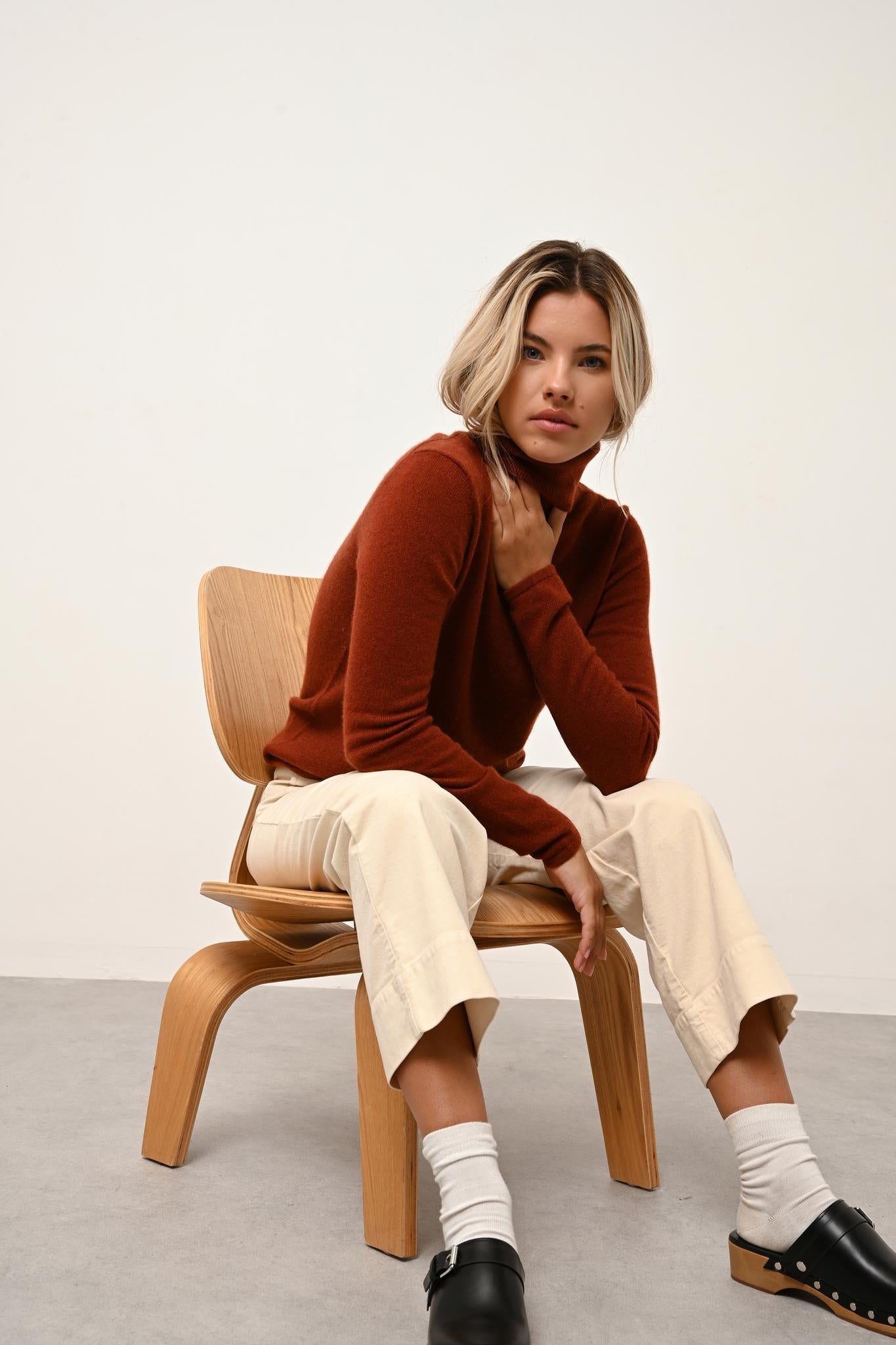 AVA squirrel turtleneck sweater