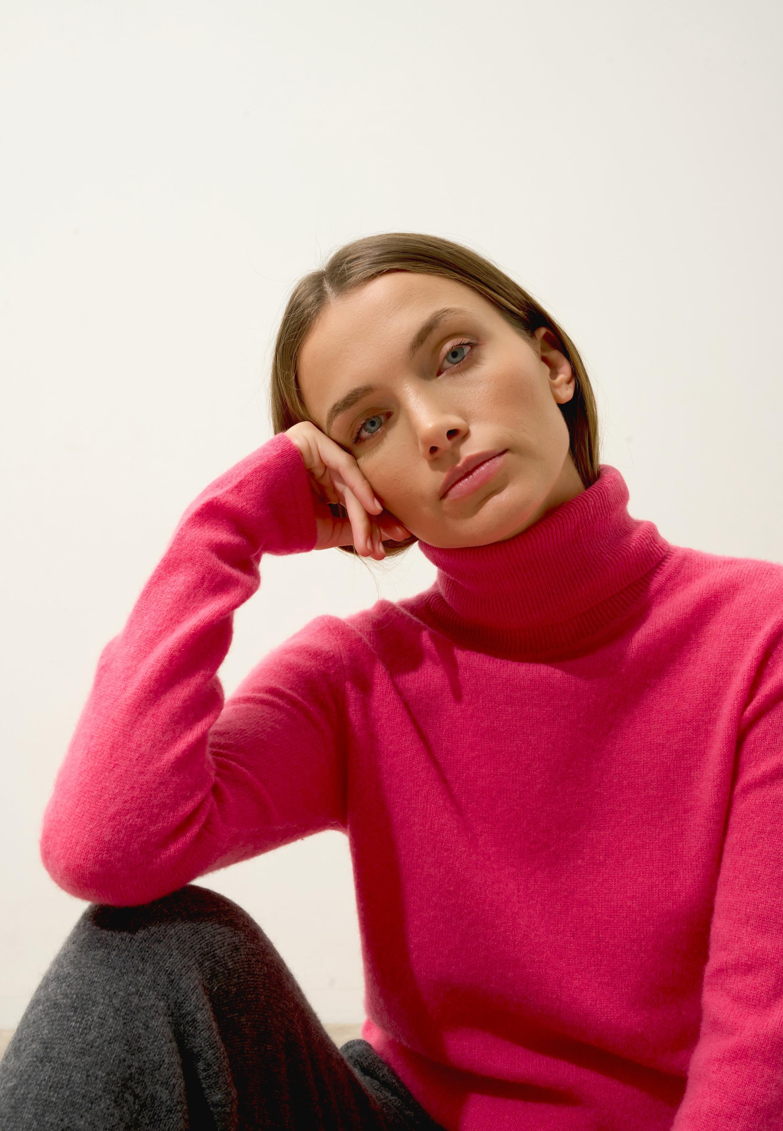 AVA strawberry turtleneck sweater