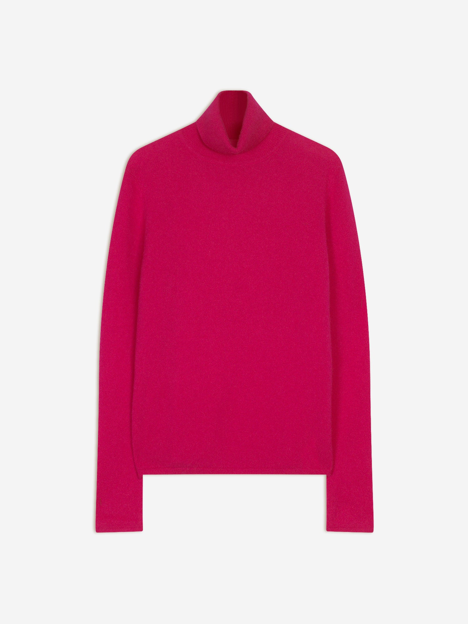 AVA pull col roulé fuchsia