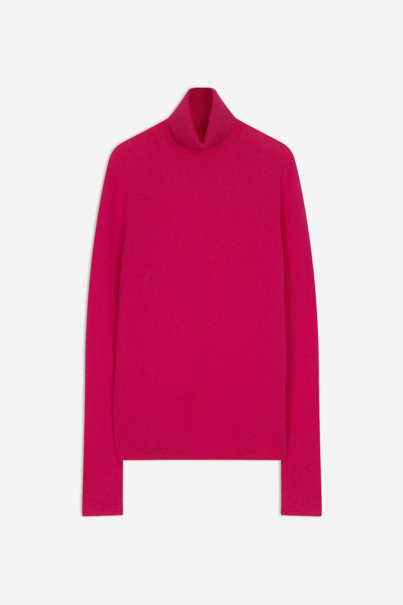 ava pull col roulé fuchsia
