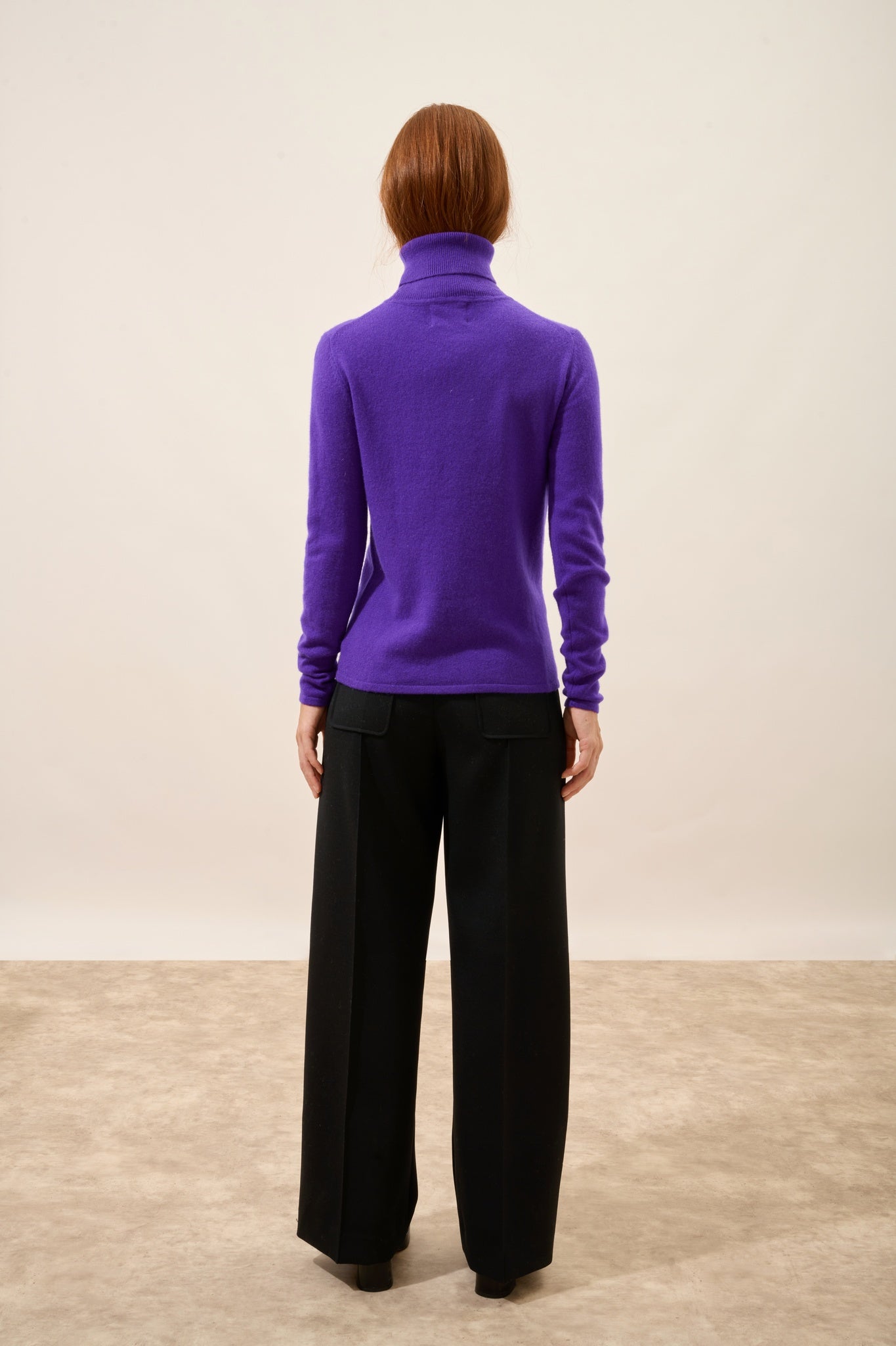 AVA pull col roulé gentiane