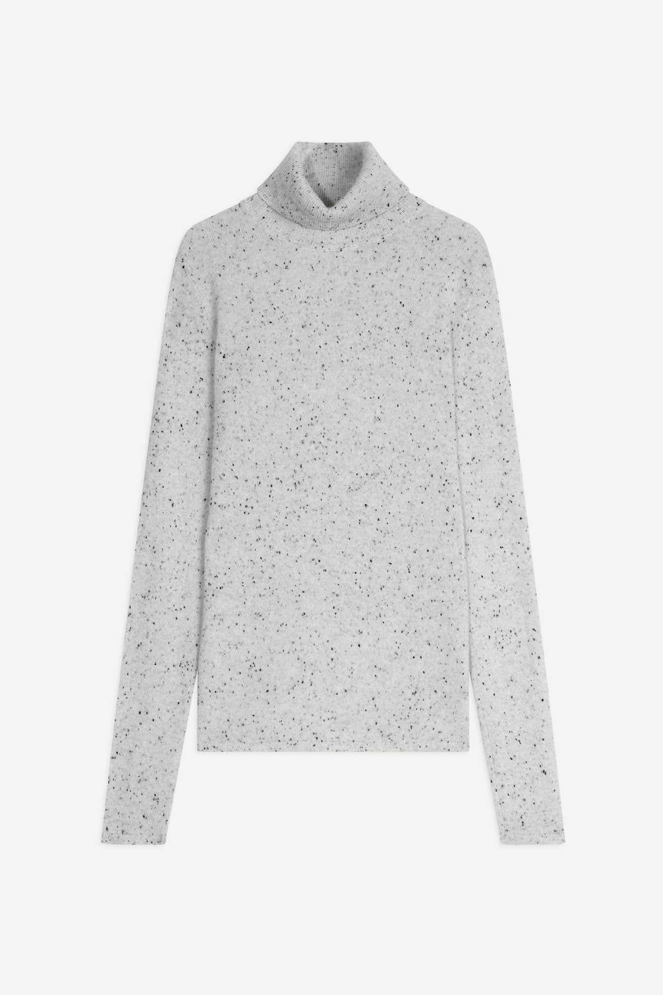 ava pull col roulé gris/noir