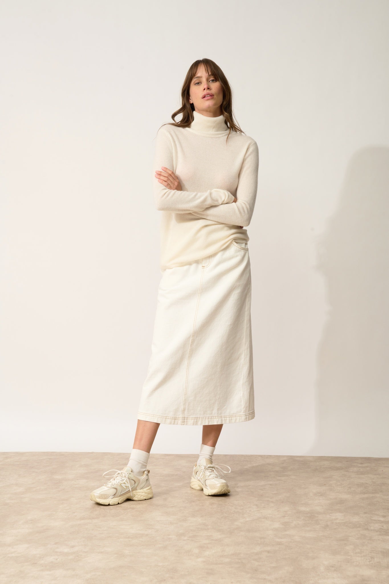AVA ivory turtleneck sweater