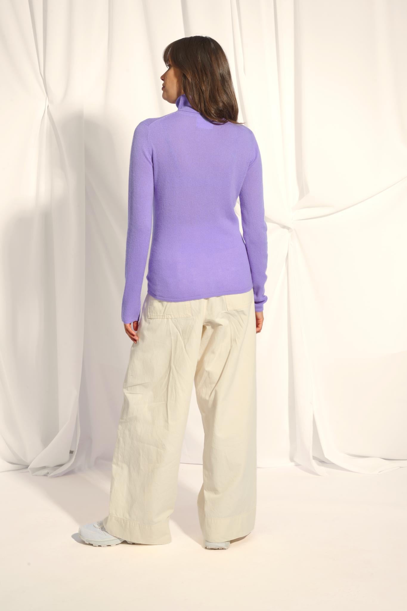 AVA lavender turtleneck sweater