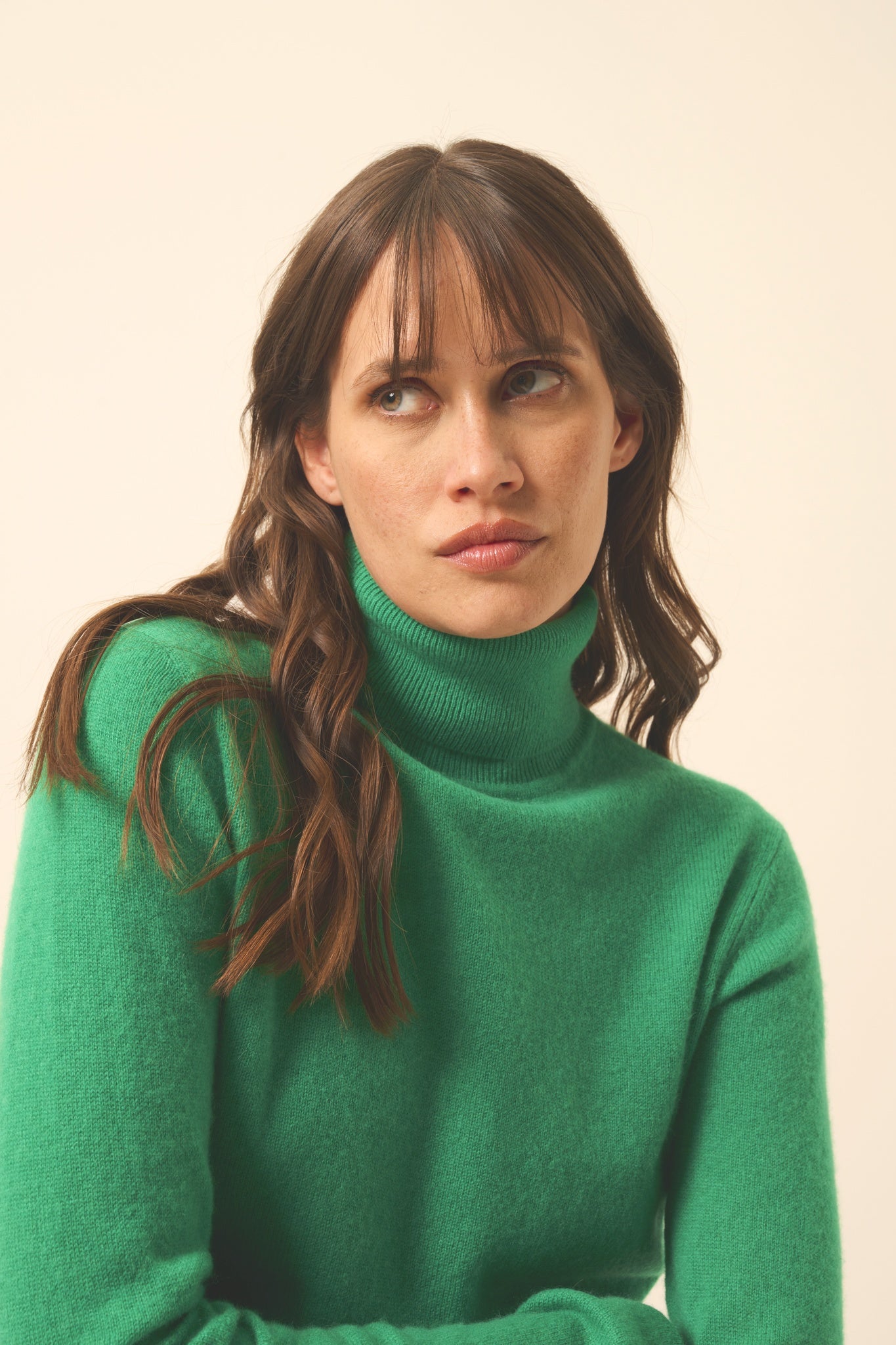 AVA pull col roulé menthe