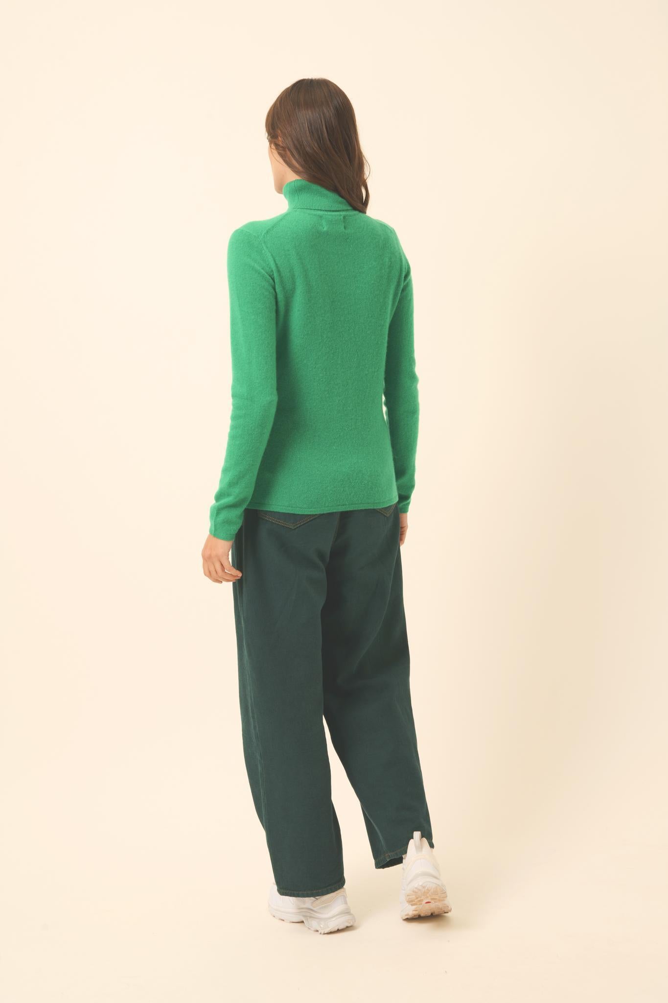 AVA pull col roulé menthe
