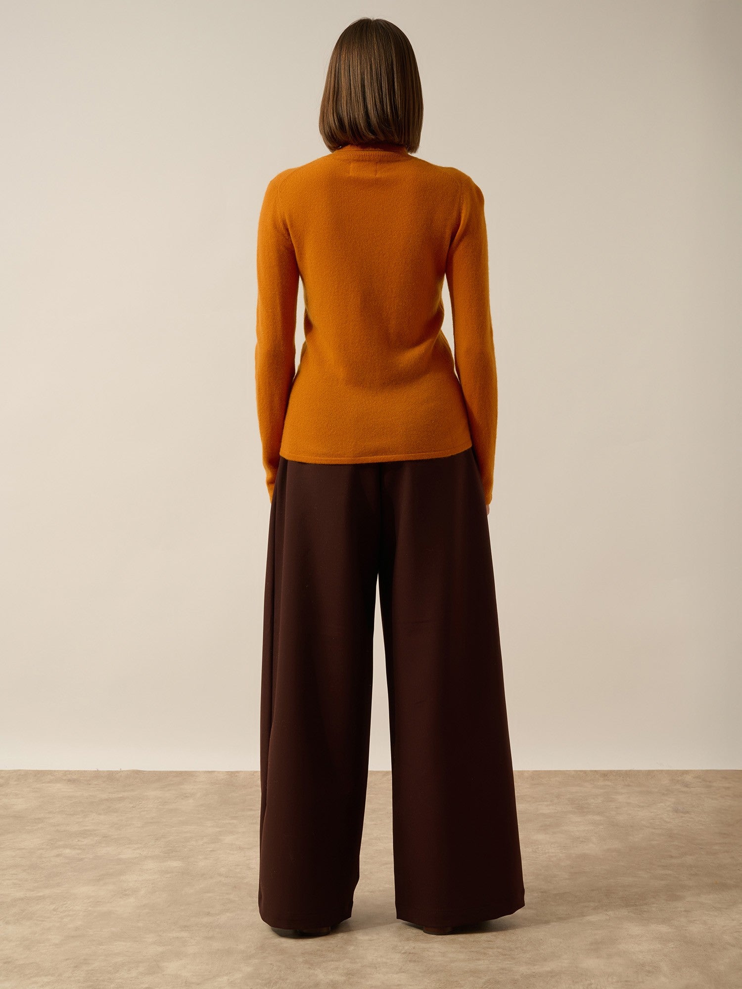 ava ochre turtleneck sweater