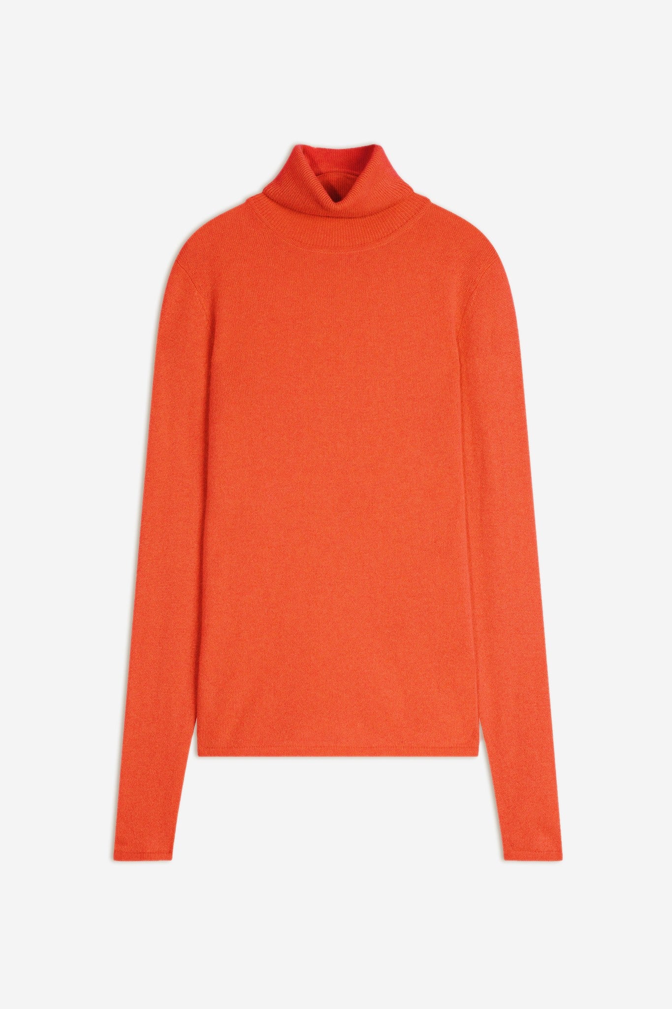 ava pull col roulé orange
