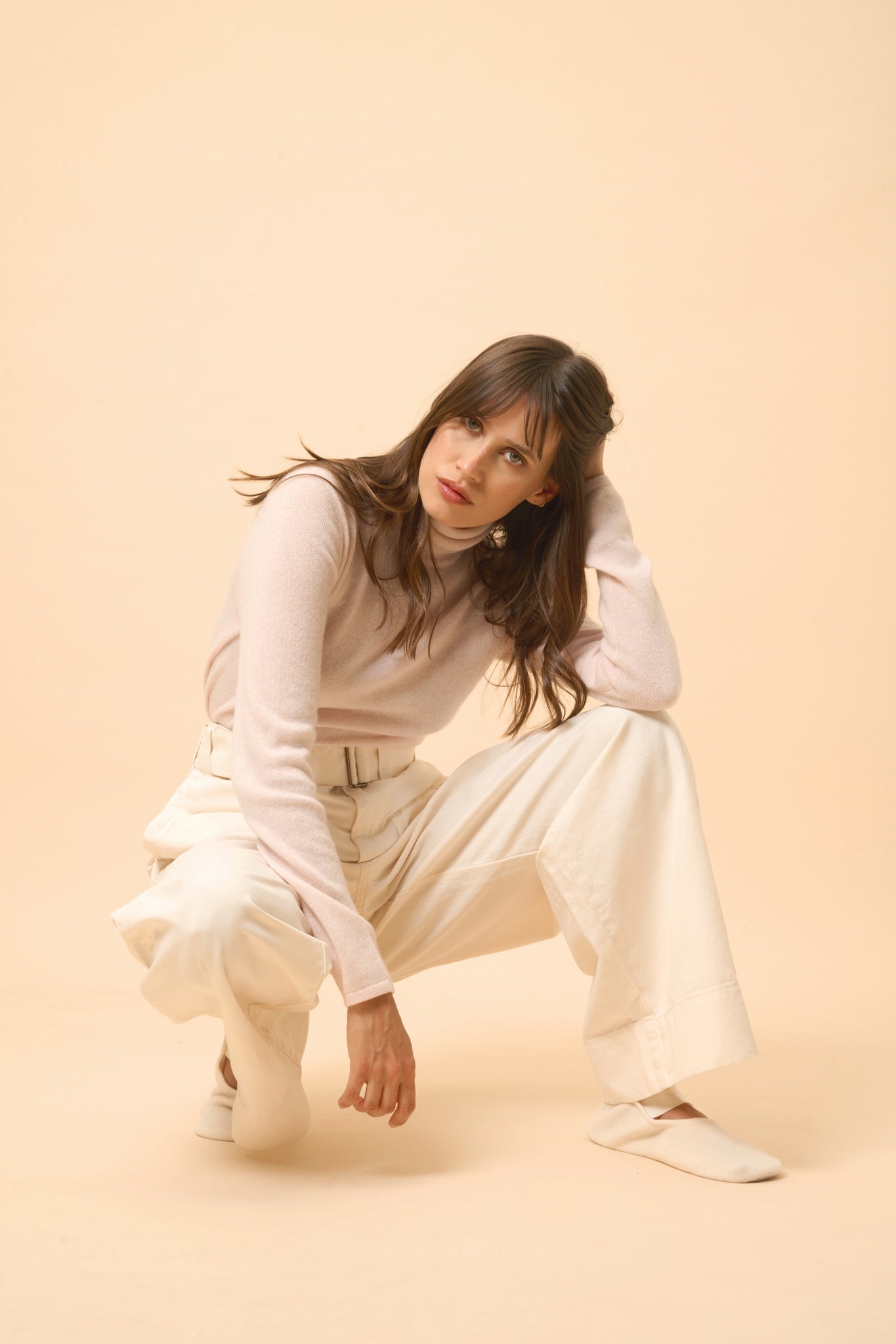 AVA powder turtleneck sweater