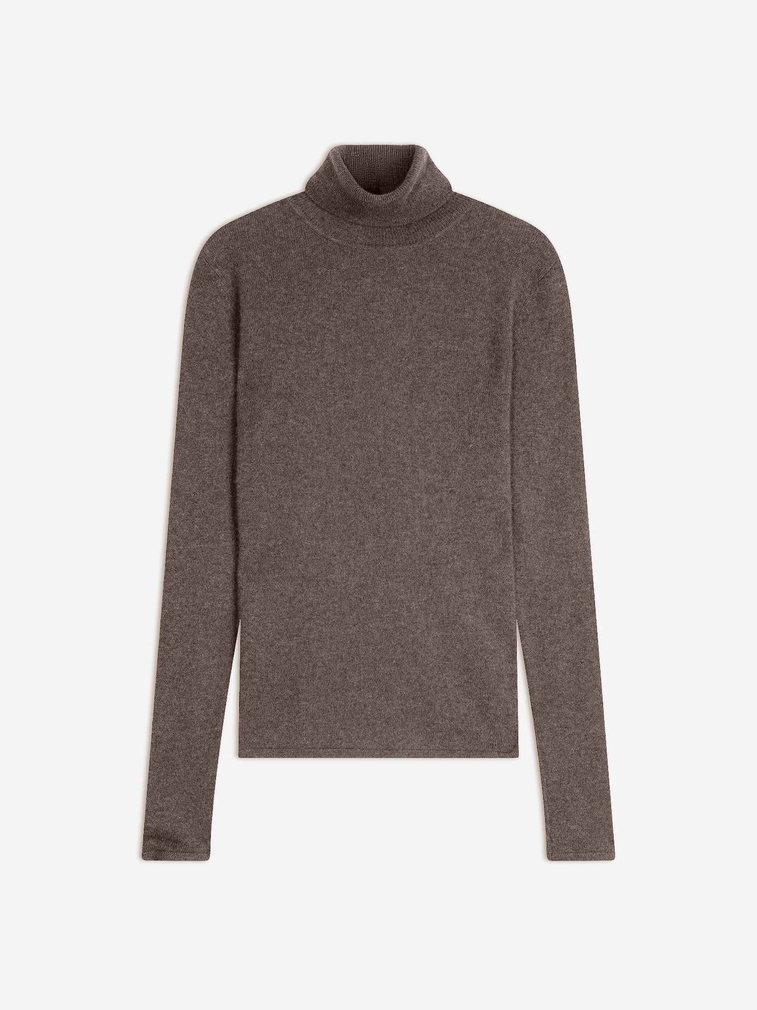 AVA pull col roulé taupe chiné