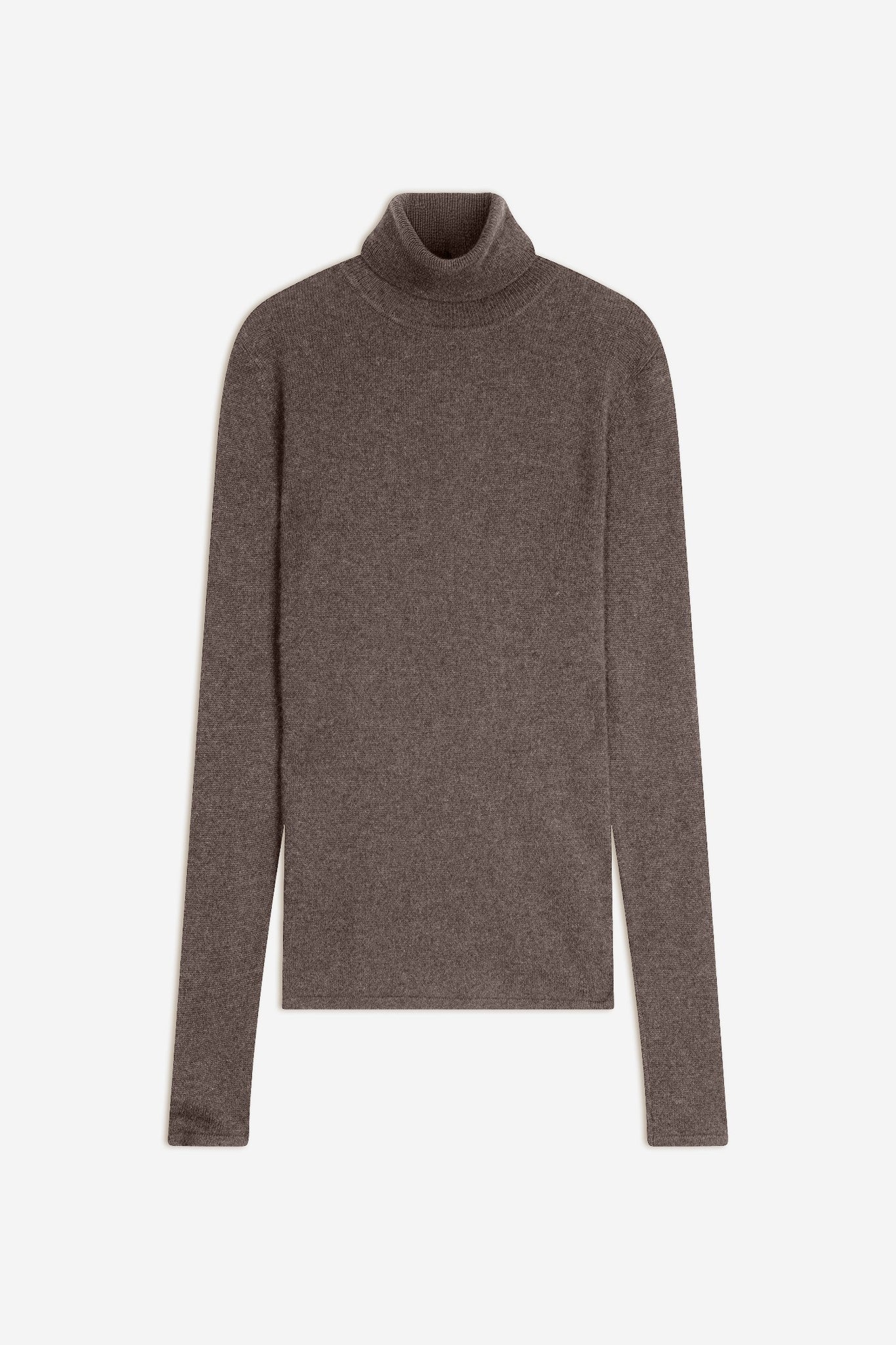 ava pull col roulé taupe chiné