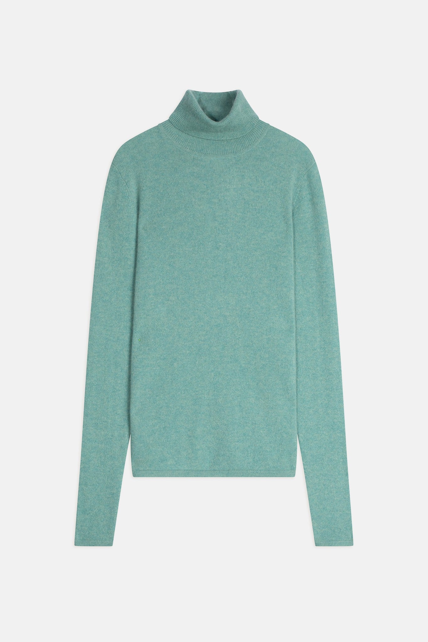 ava pull col roulé vert chiné