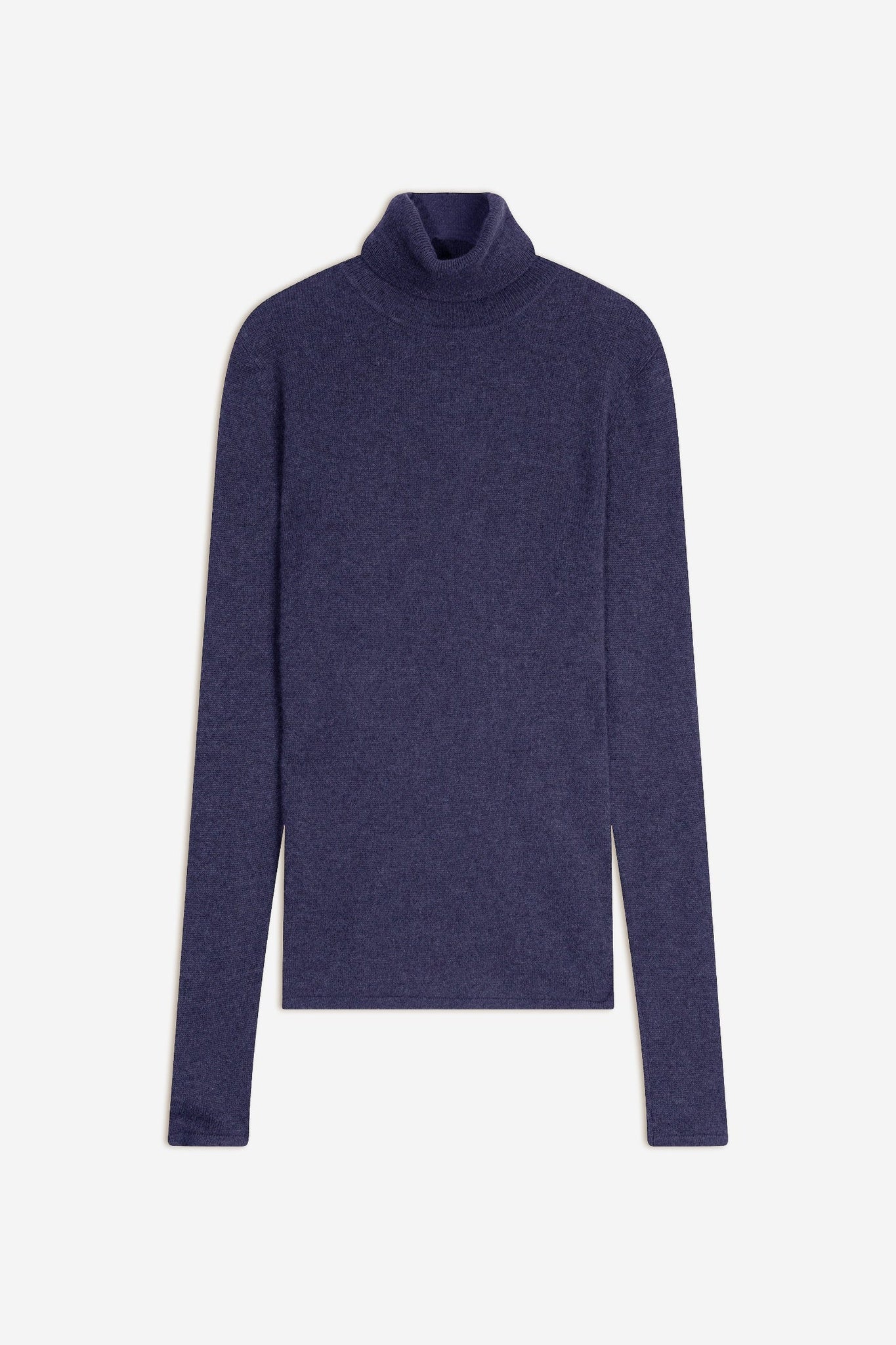 AVA pull col roulé violet gris chiné