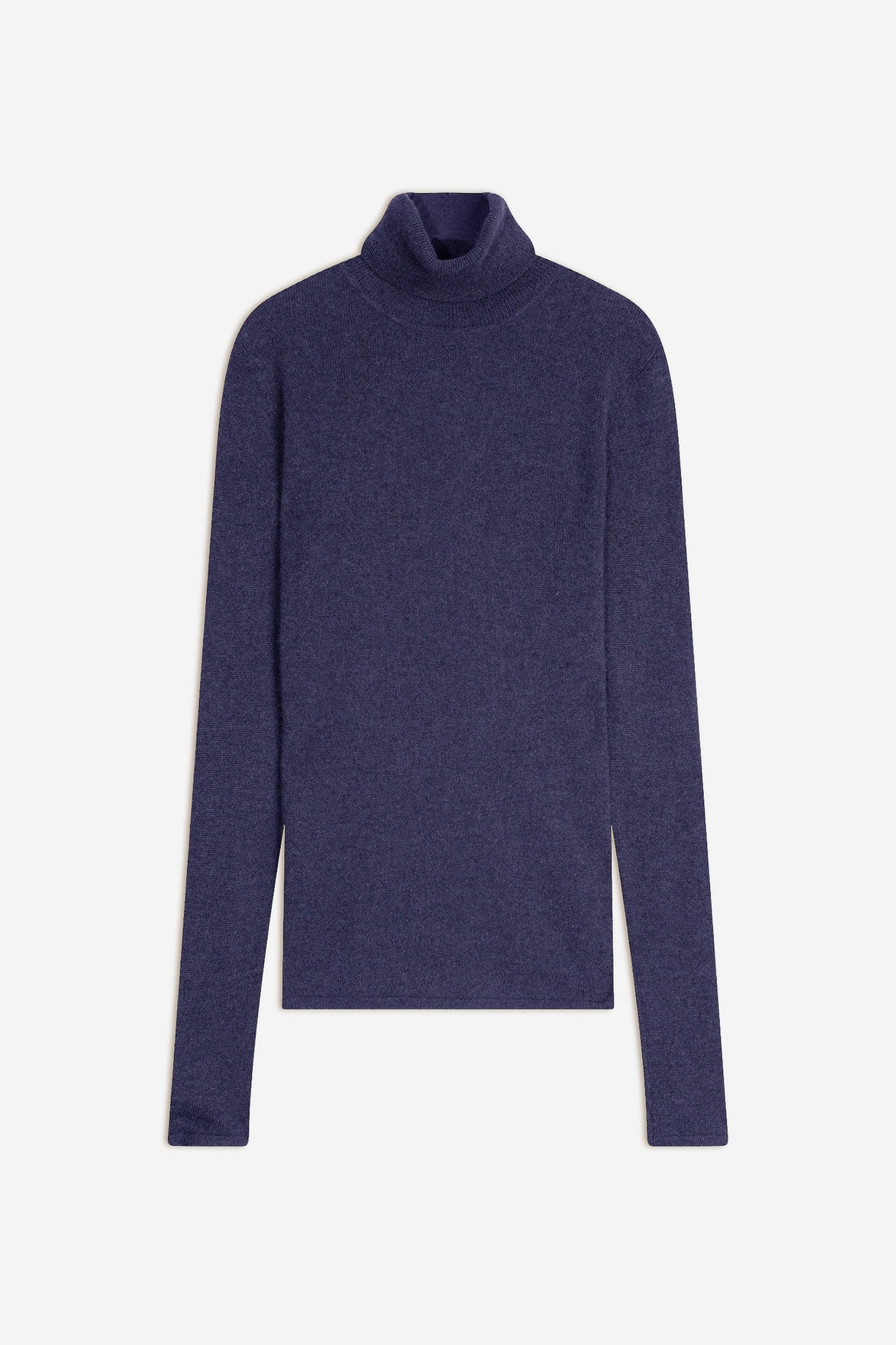 ava pull col roulé violet gris chiné