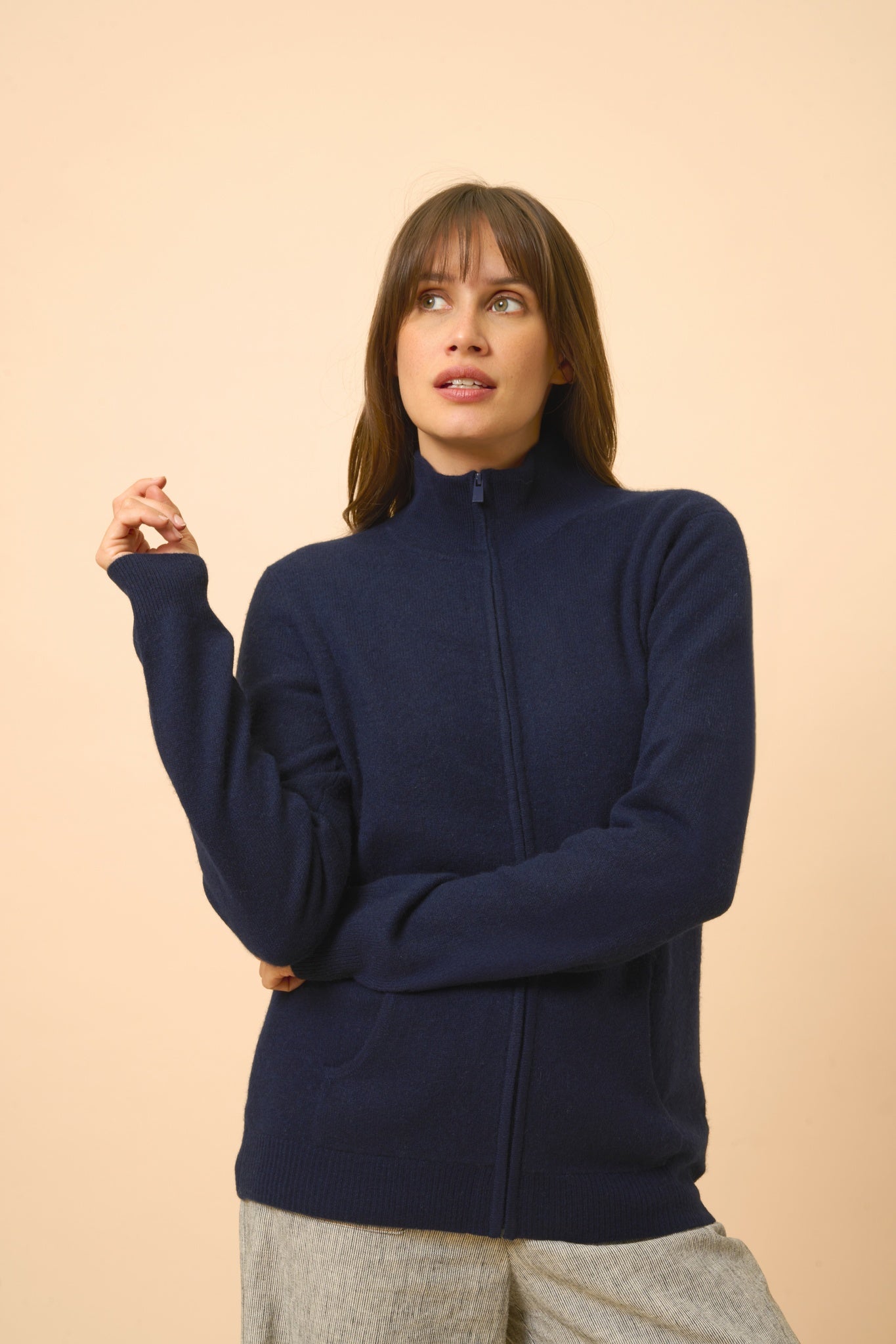 AYR gilet col montant navy