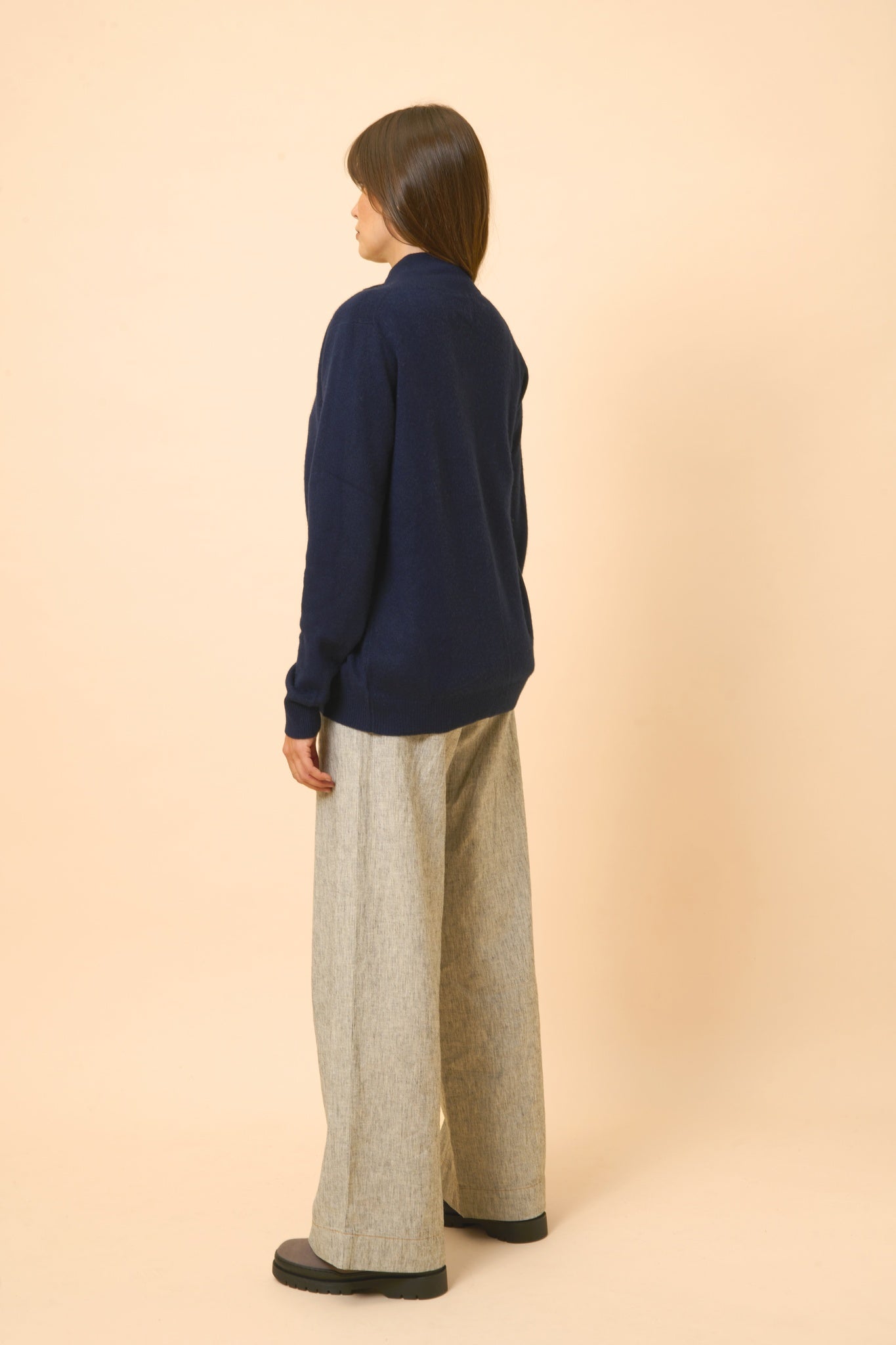 AYR gilet col montant navy