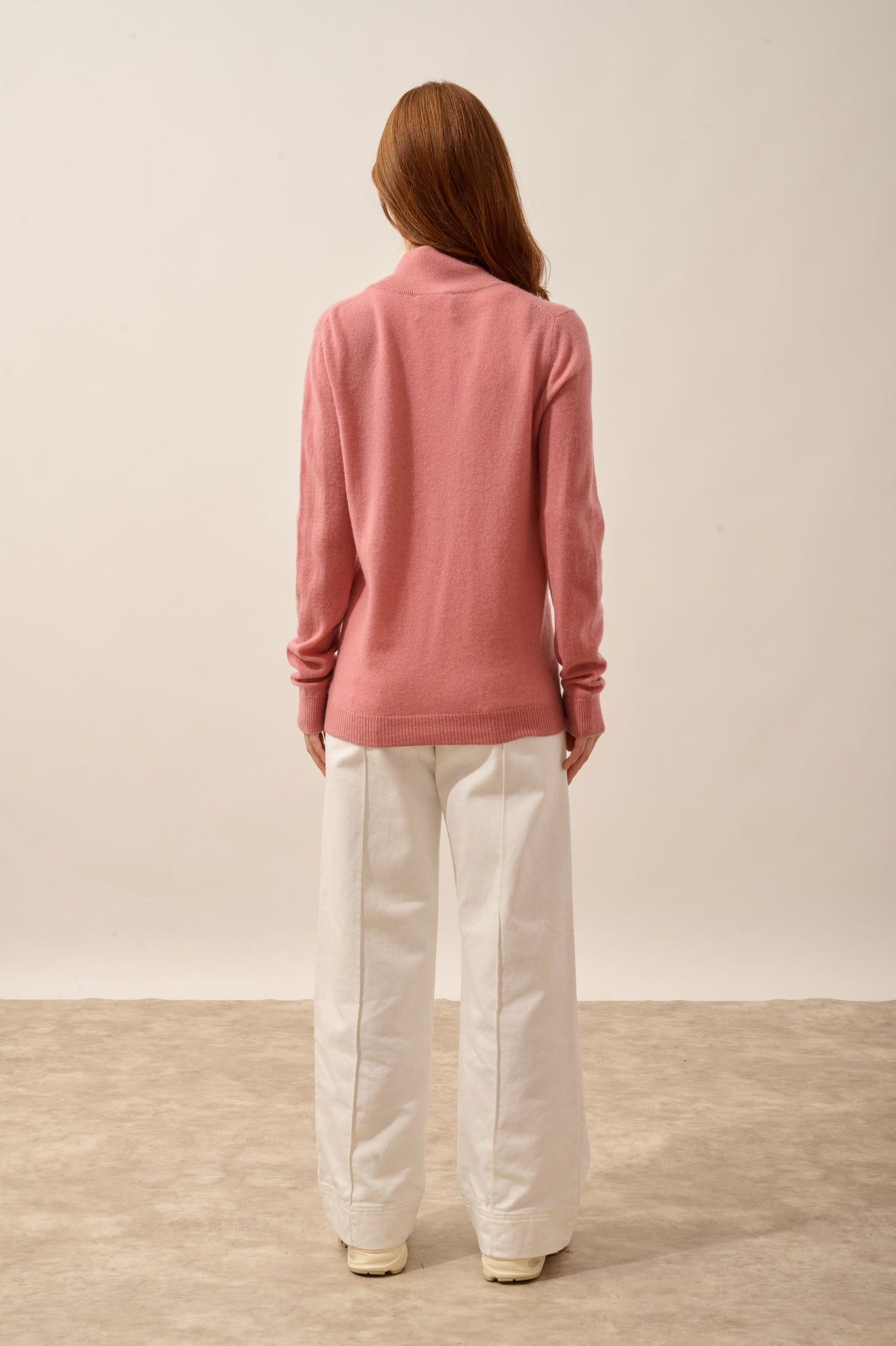 AYR zip-up cardigan with petal collar