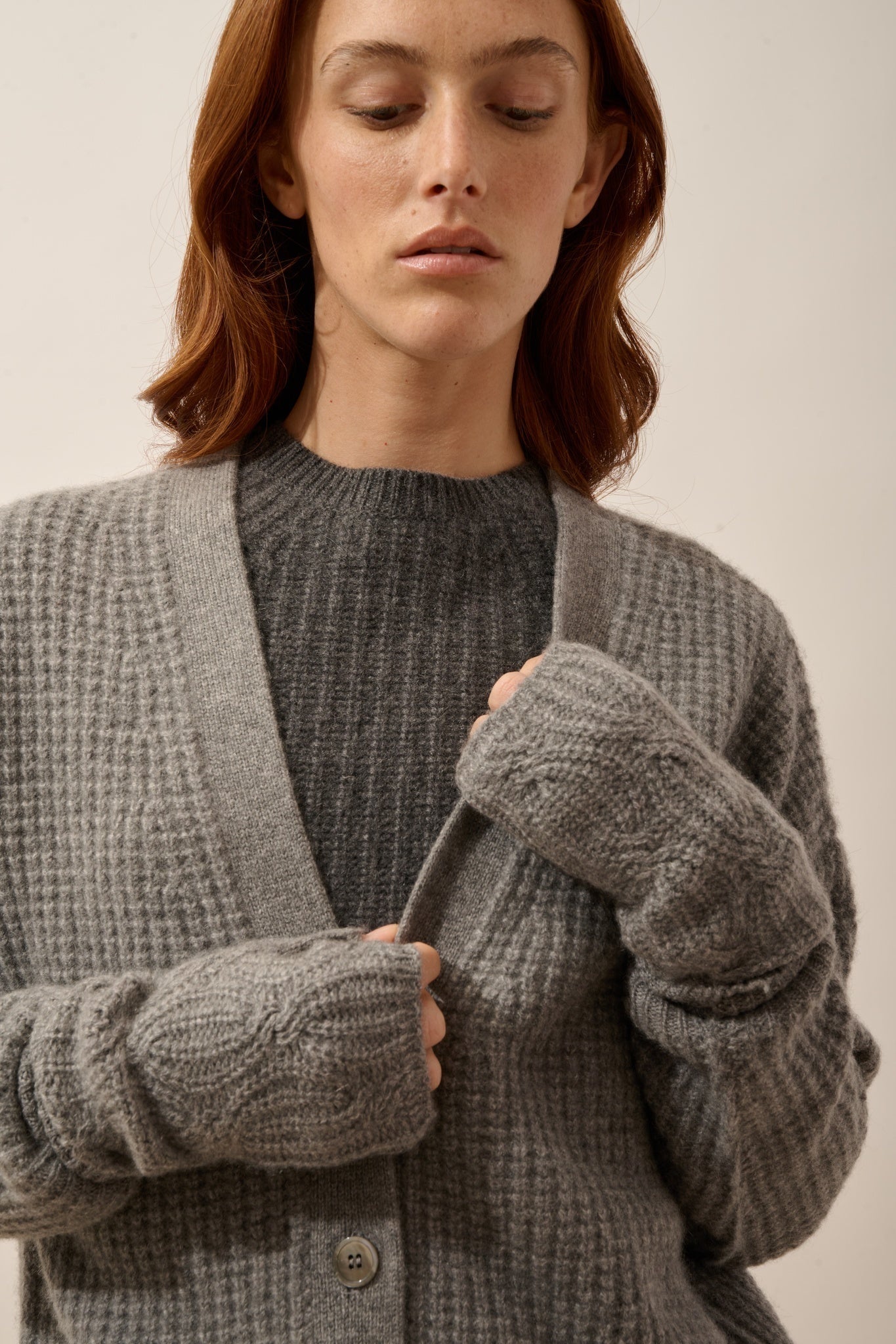 BALE mittens, 6-ply heathered flannel