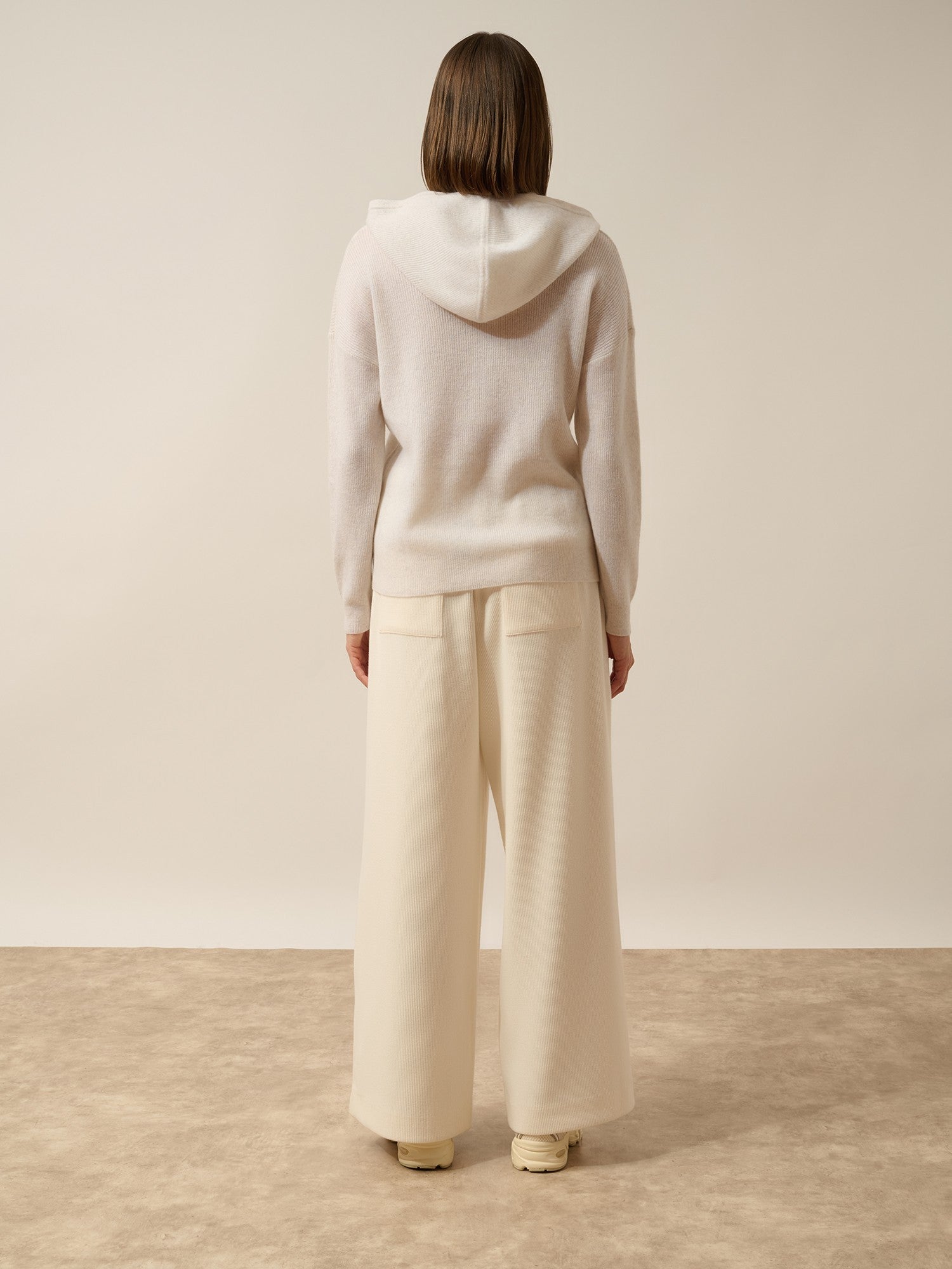 beele pull capuche blanc chiné