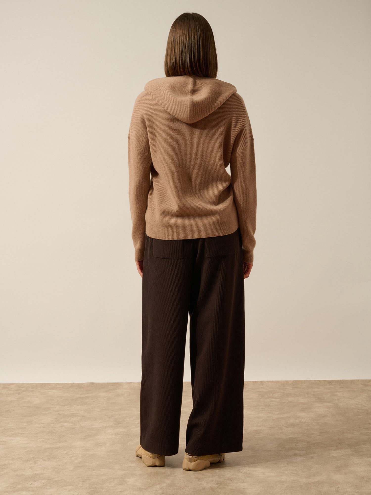 beele pull capuche camel chiné