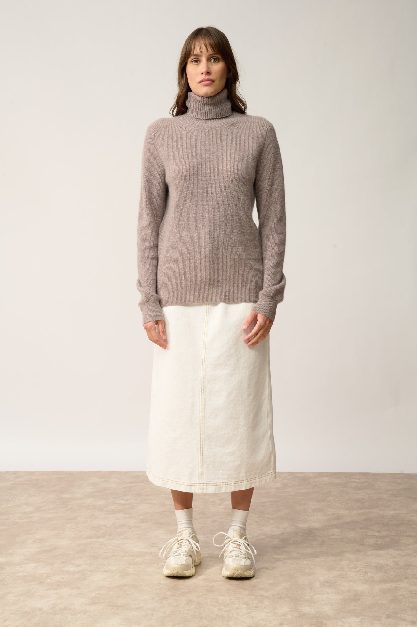 BILLY turtleneck sweater caribou mottled