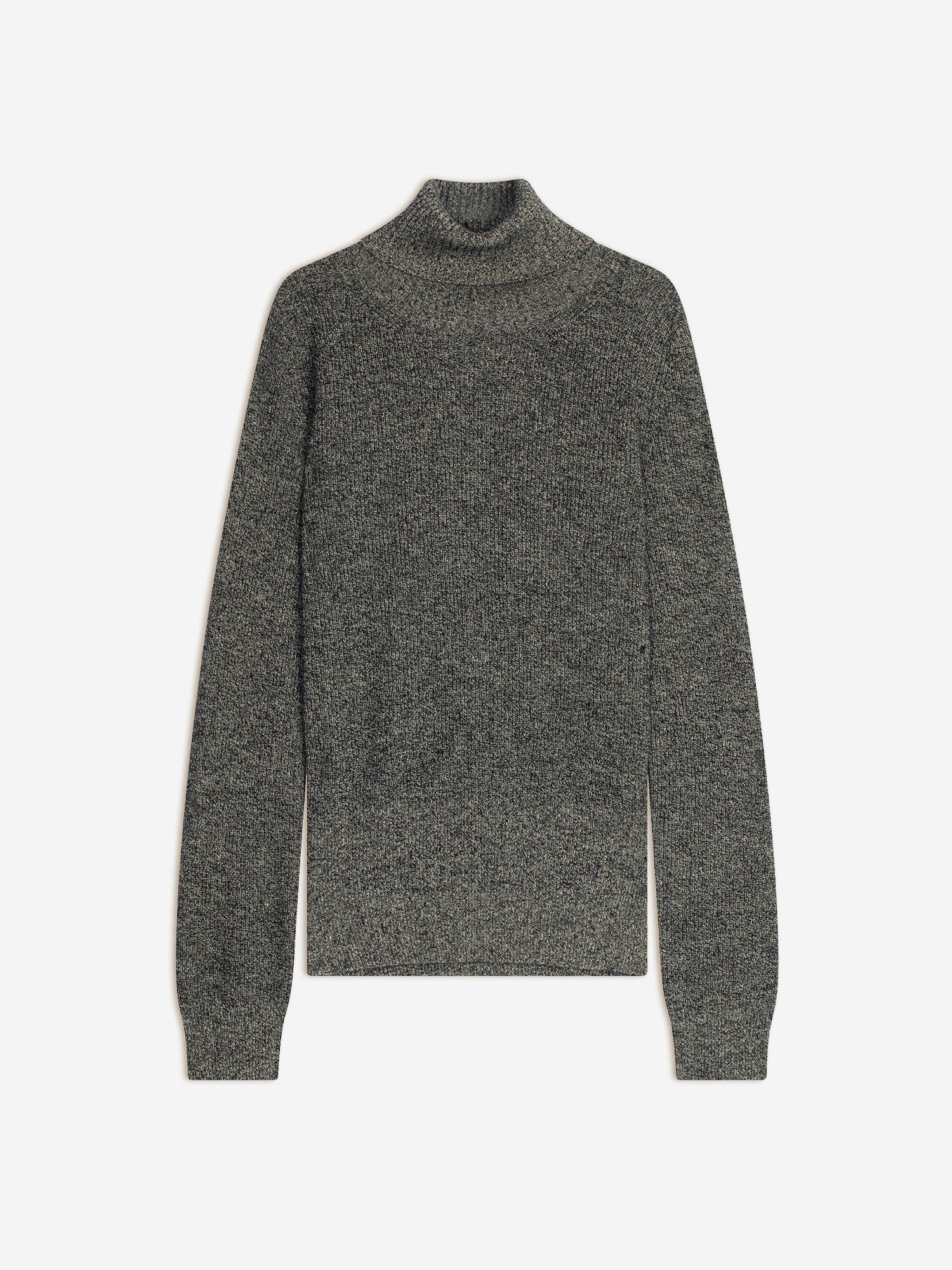 BILLY pull col roulé noir/blanc