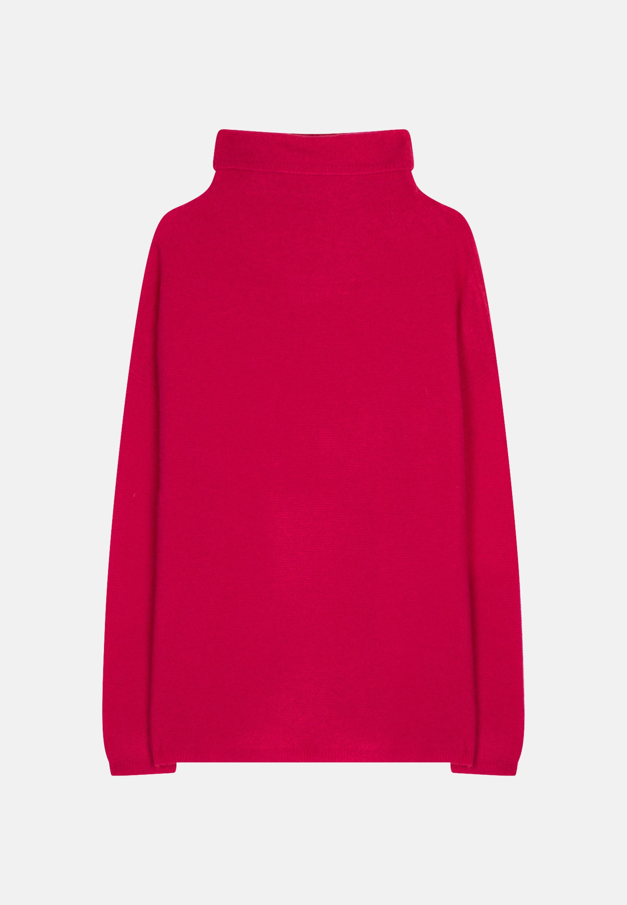 BLANTYRE pull col roulé fuchsia