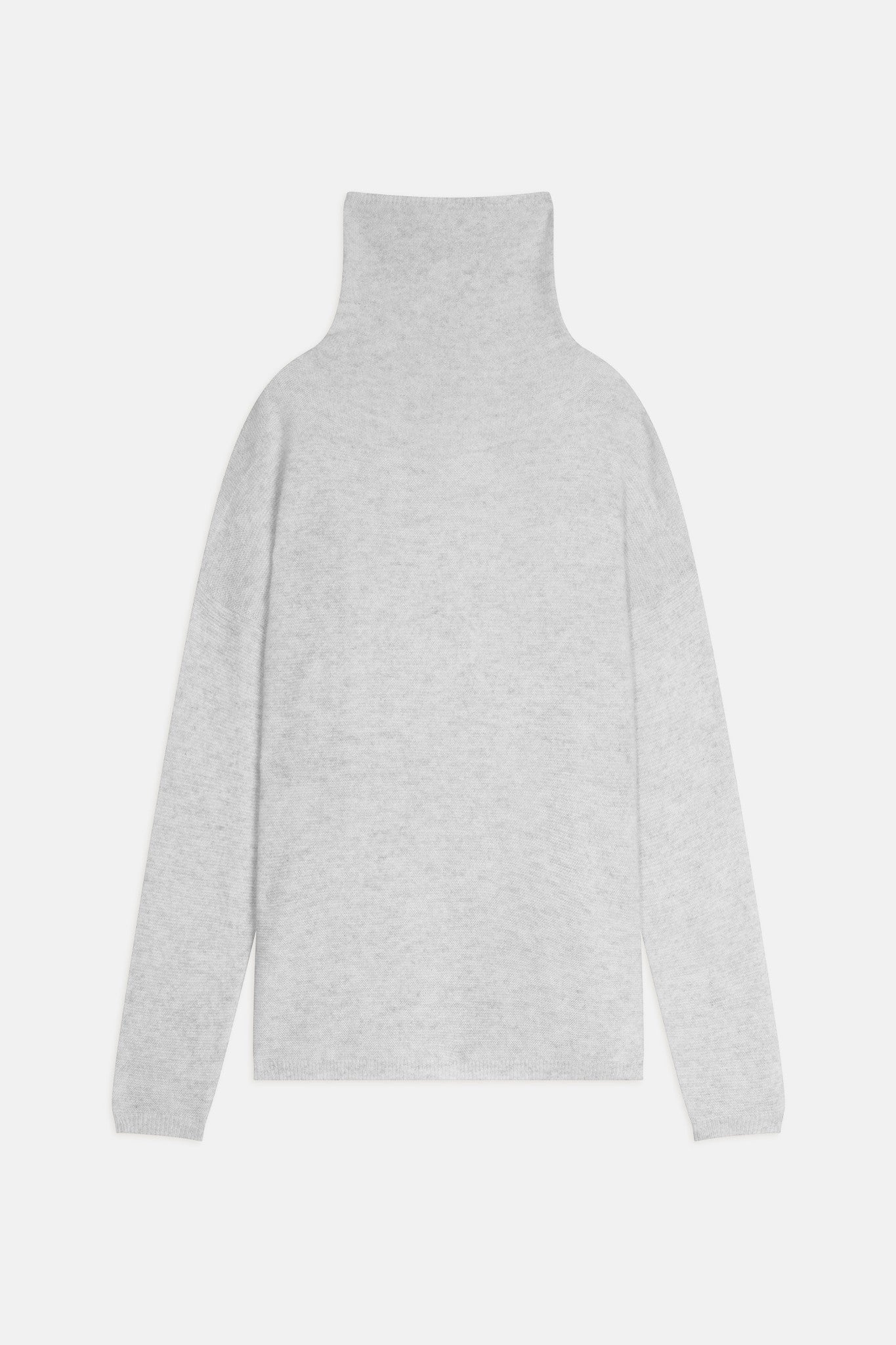 blantyre pull col roulé gris perle chiné